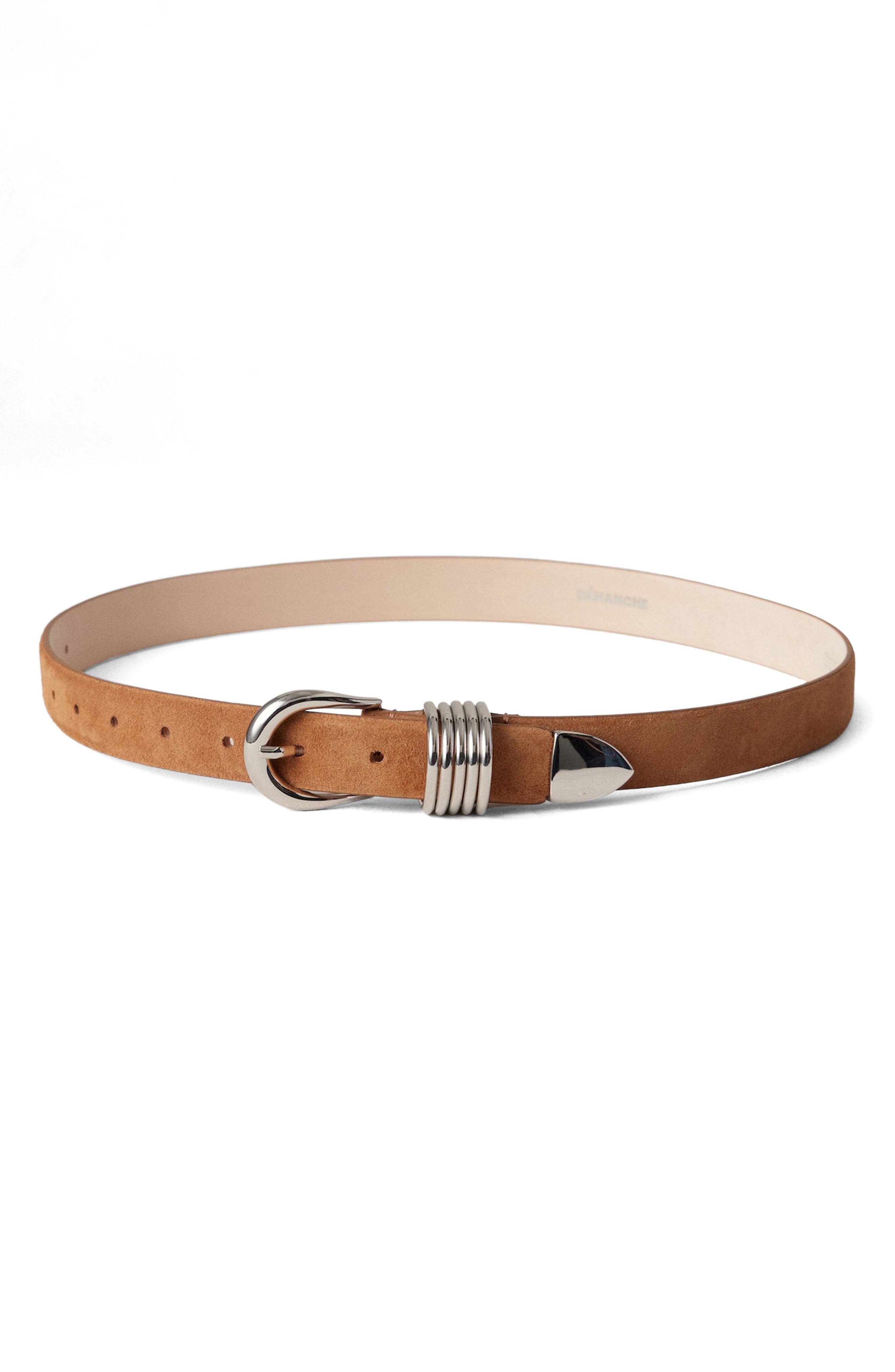 Déhanche Hollyhock Suede Belt in Caramel Suede/silver at Nordstrom - 4