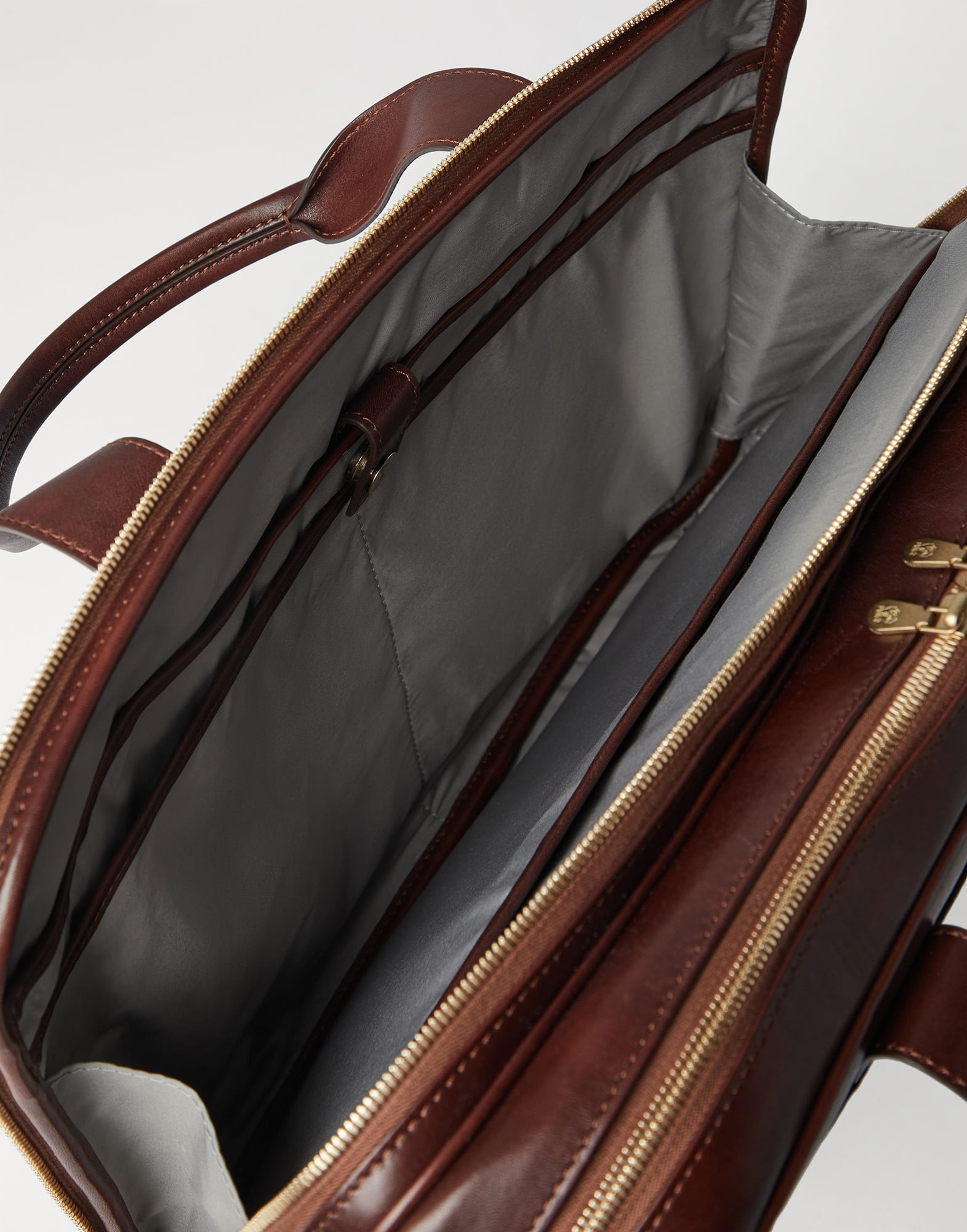 Calfskin briefcase with zipper - 5