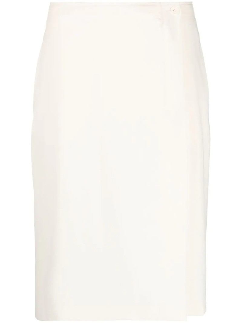 wrap-front midi skirt 1