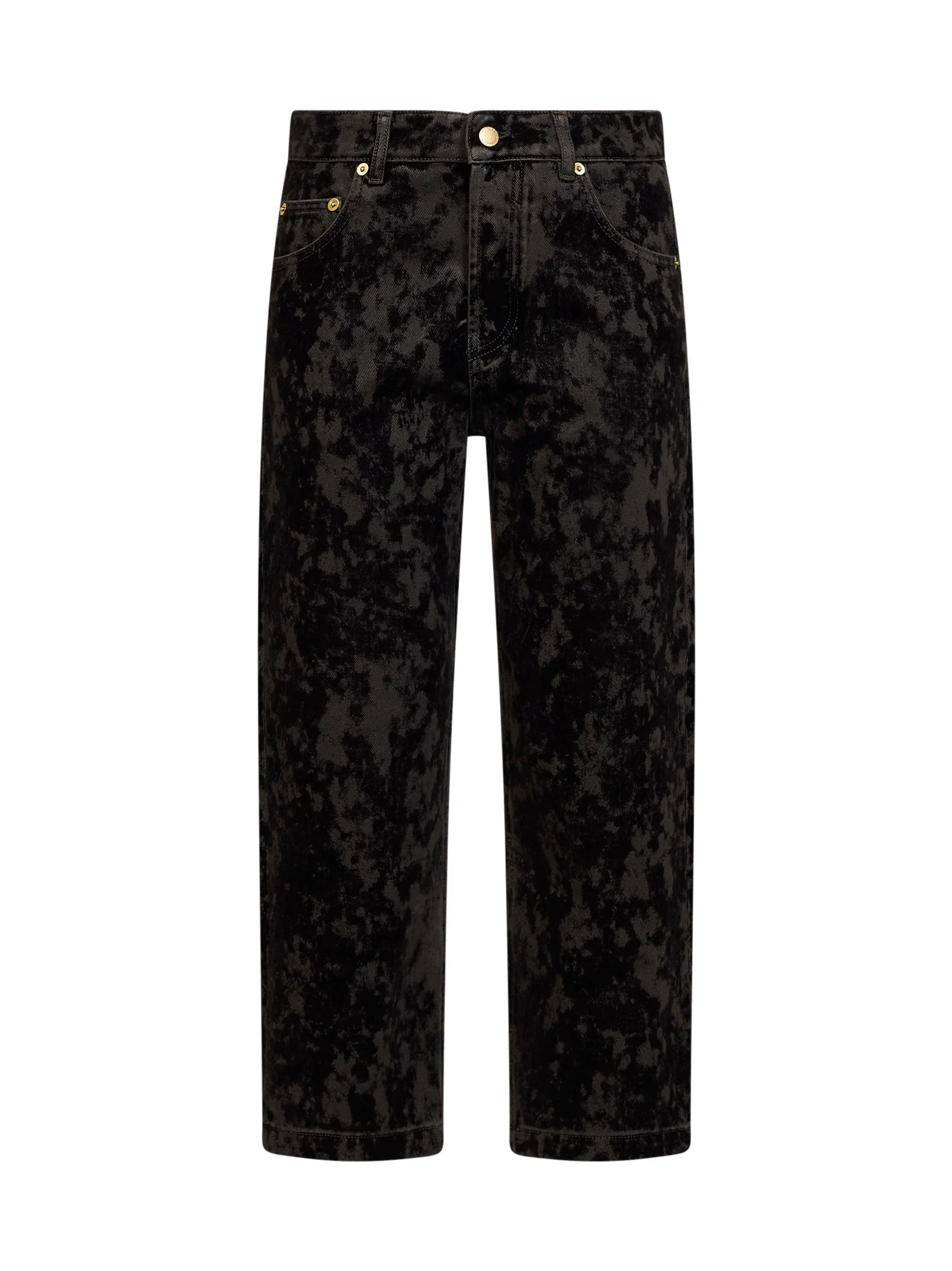 Black Lizzie cropped straight-leg jeans - 1