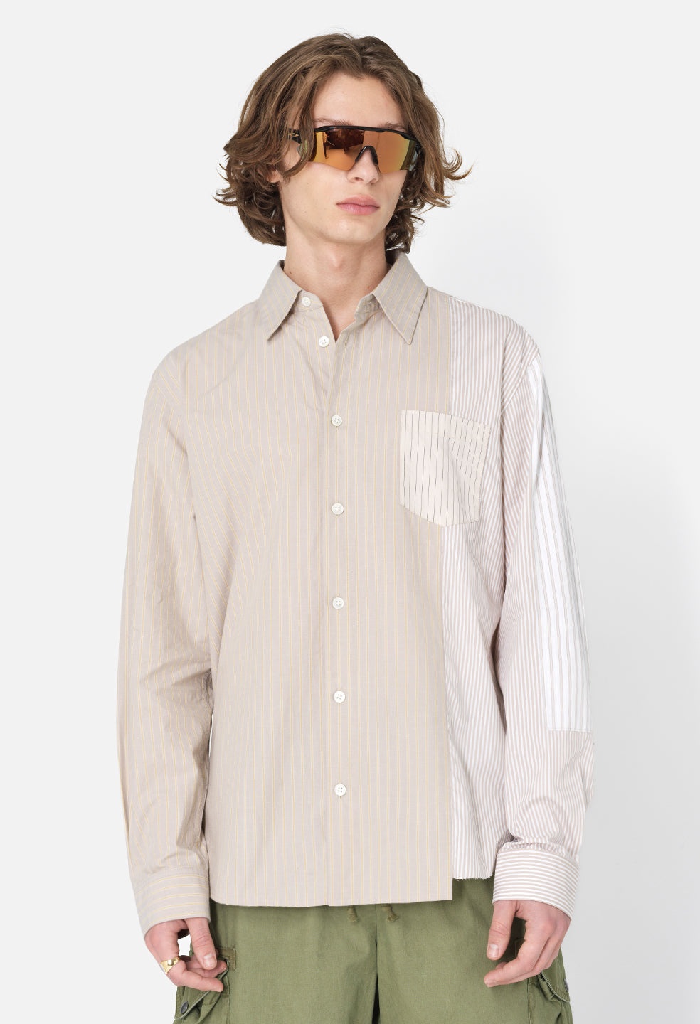 PANELED BUTTON UP - 3