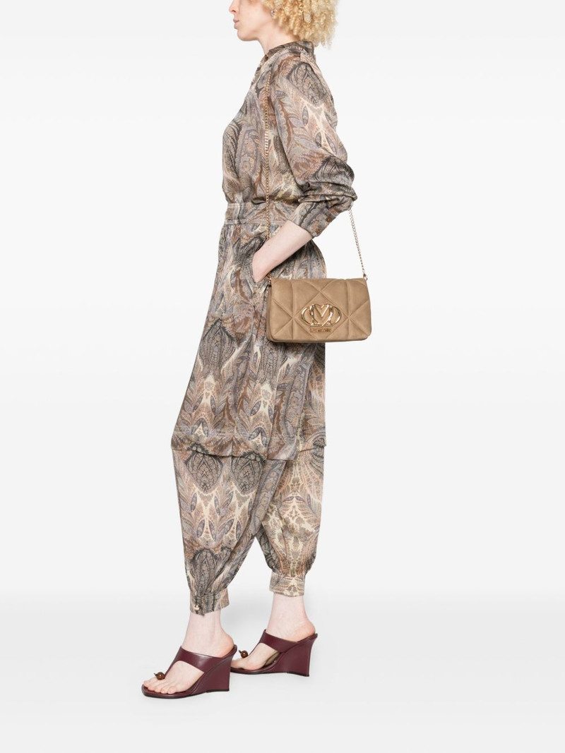 Moschino quilted-effect logo-plaque cross body bag outlook