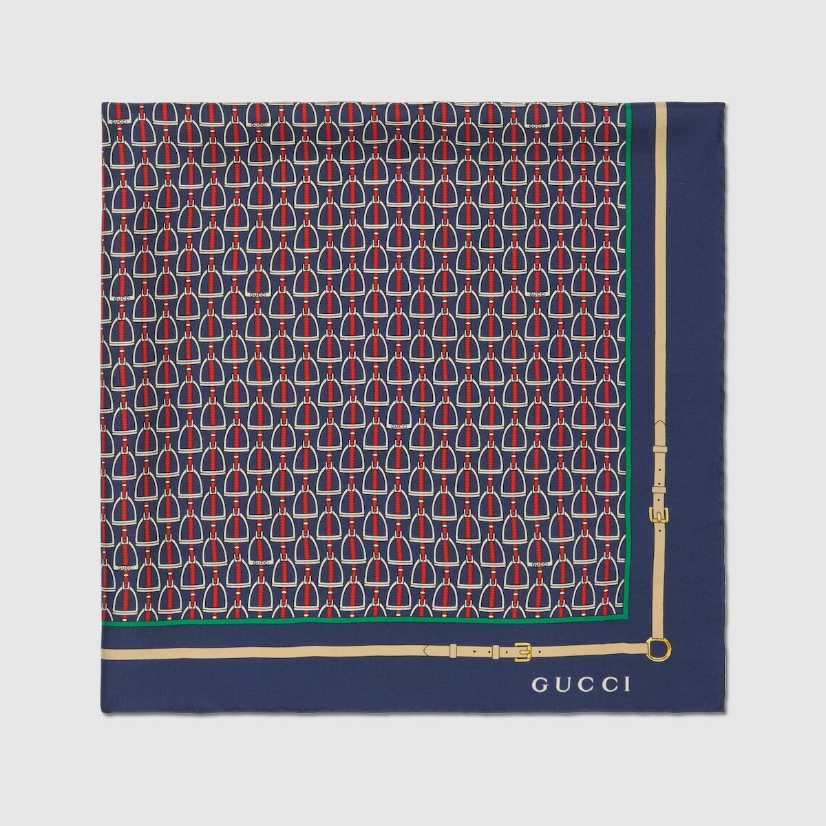 Stirrup print silk carré scarf - 2