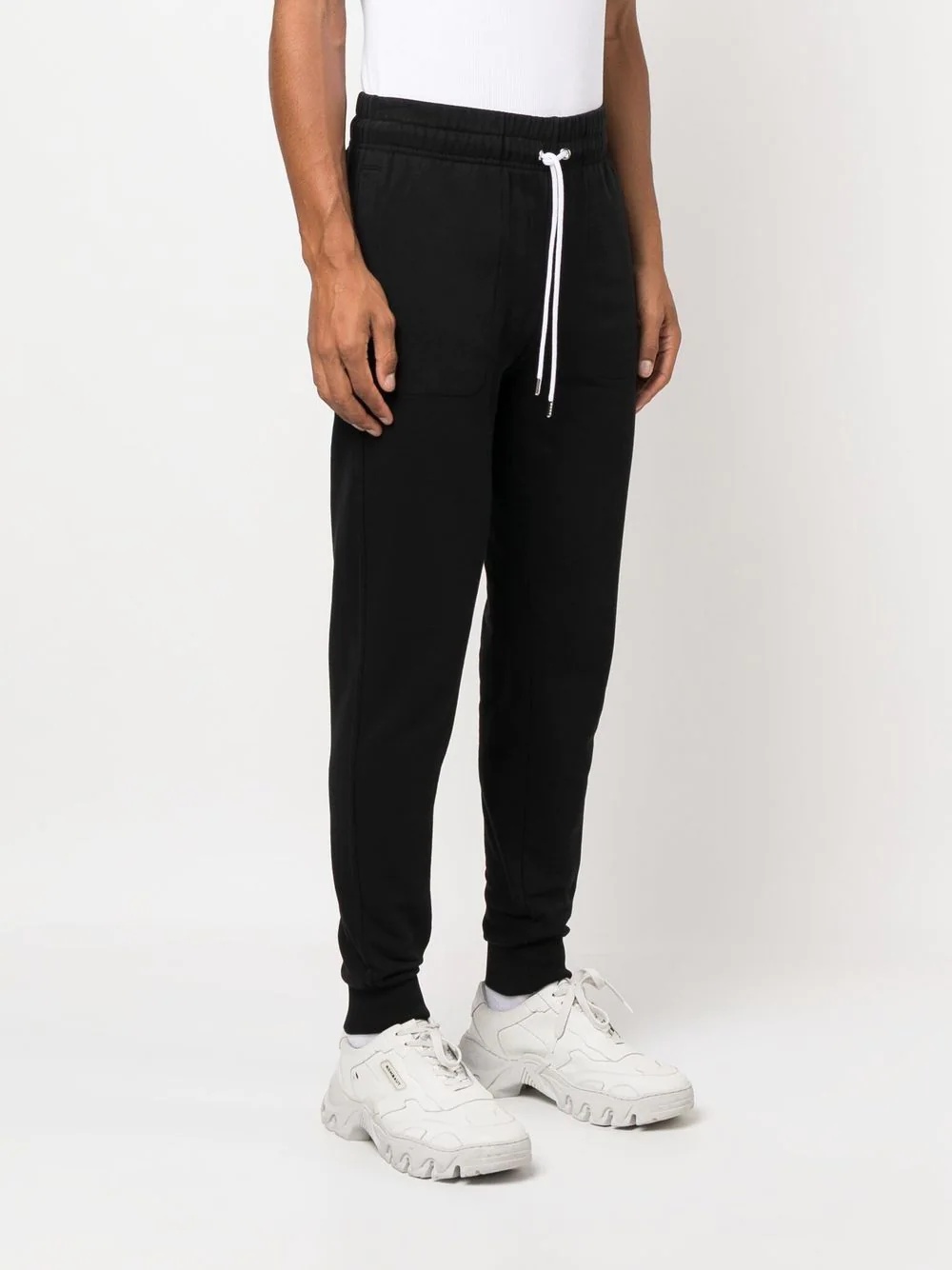 tapered leg cotton sweatpants - 4