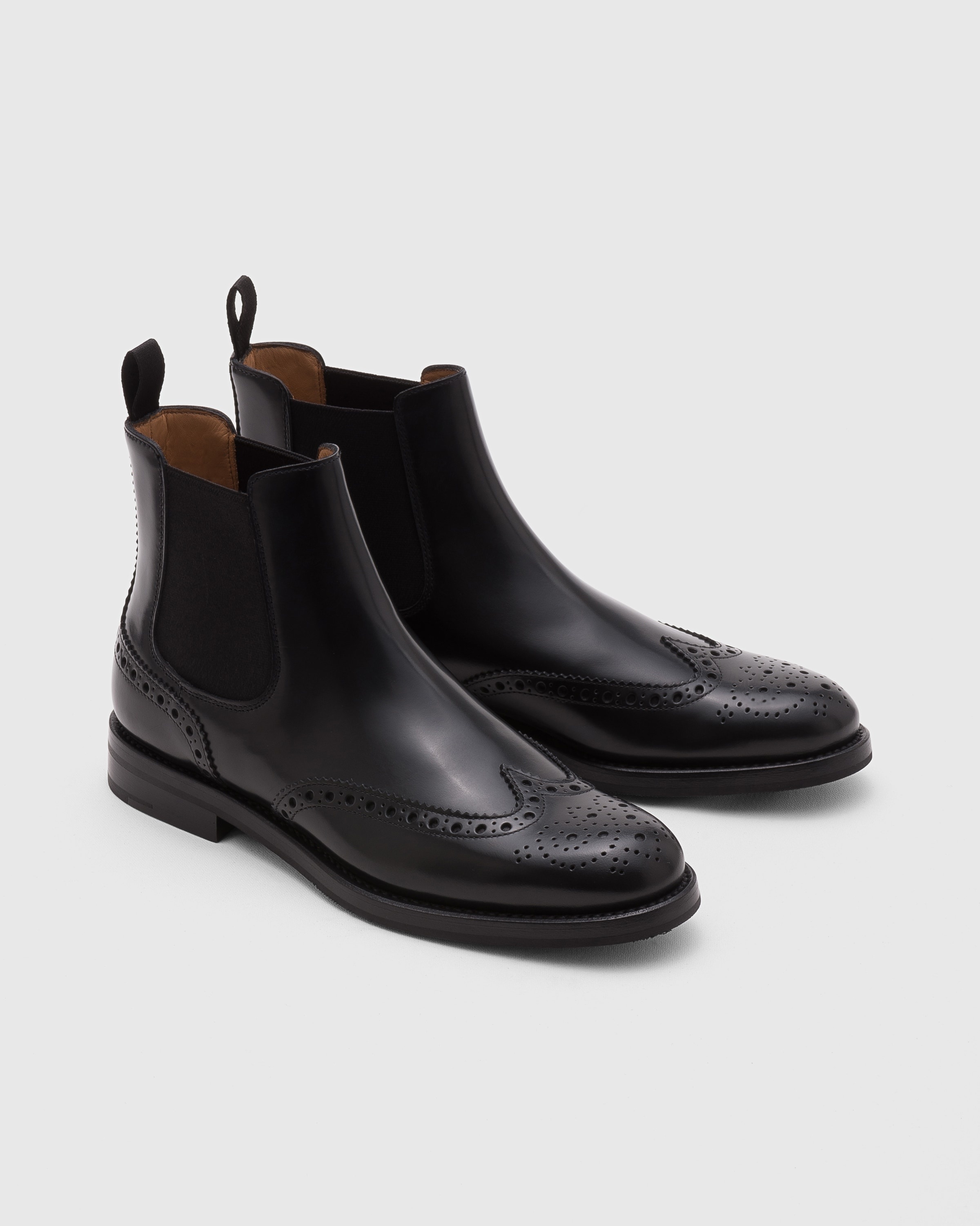 Polished Binder Brogue Chelsea Boot - 2