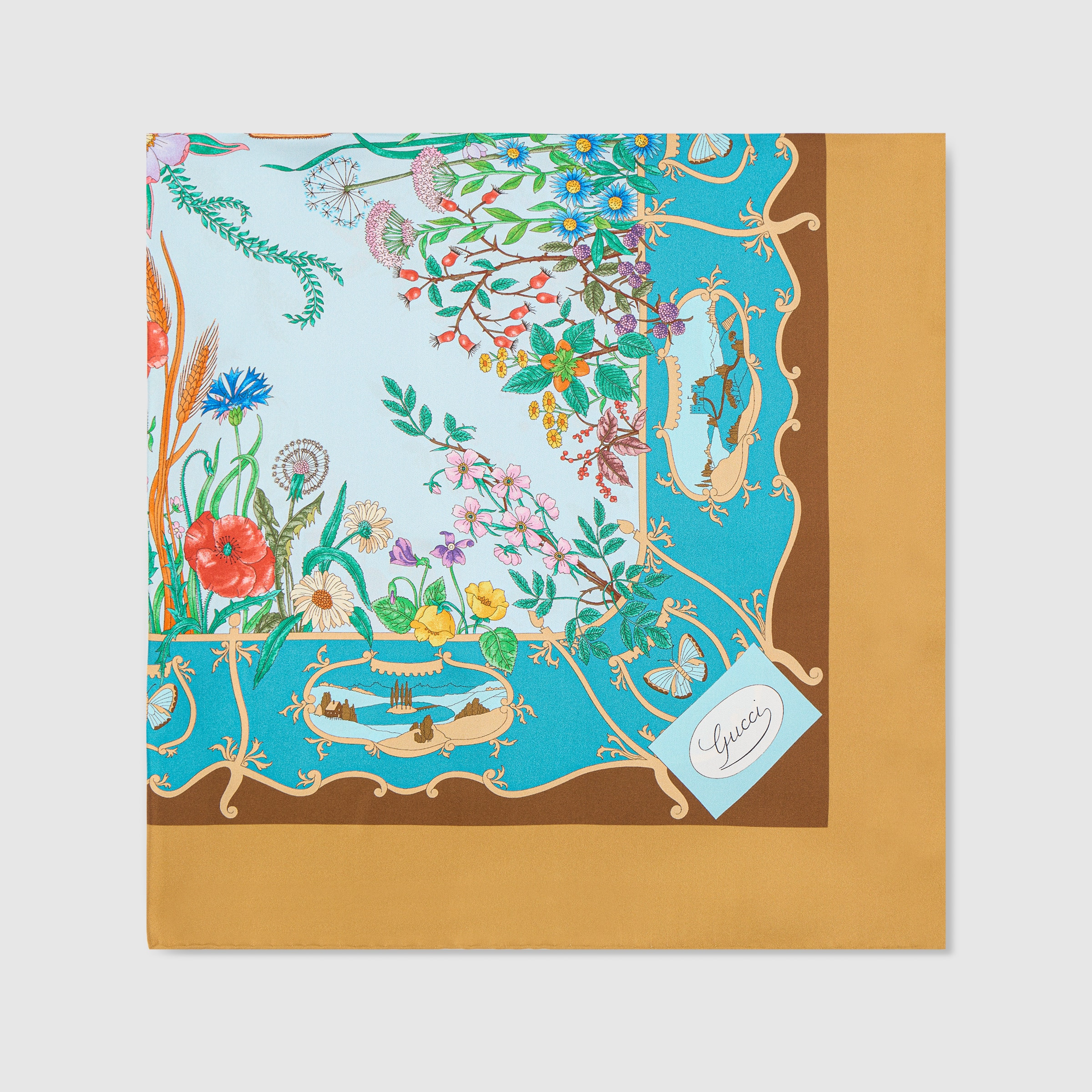 Printed silk twill carré - 2