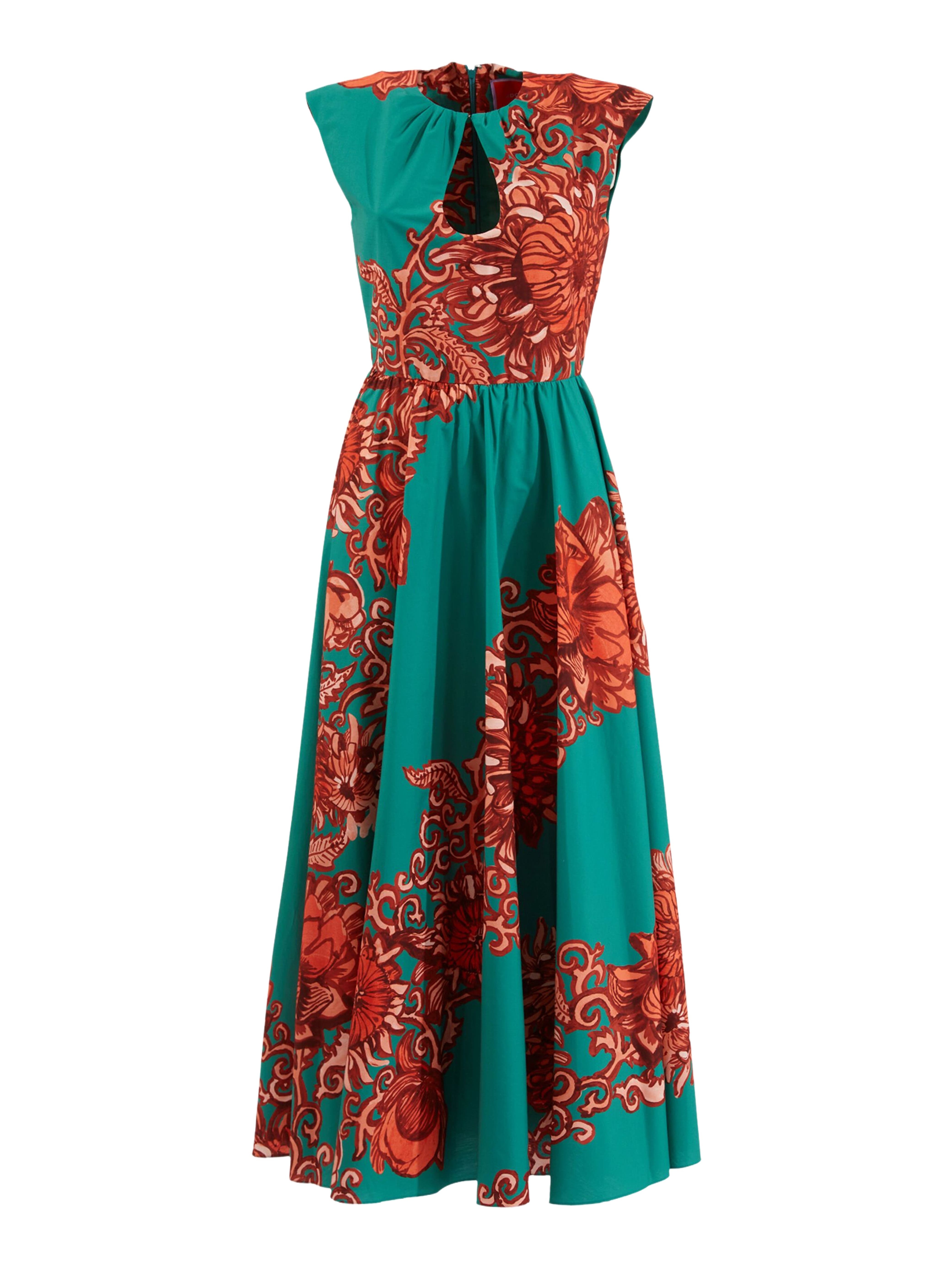 La DoubleJ Keyhole Dress Anemone Ghirlanda Green at Nordstrom - 2