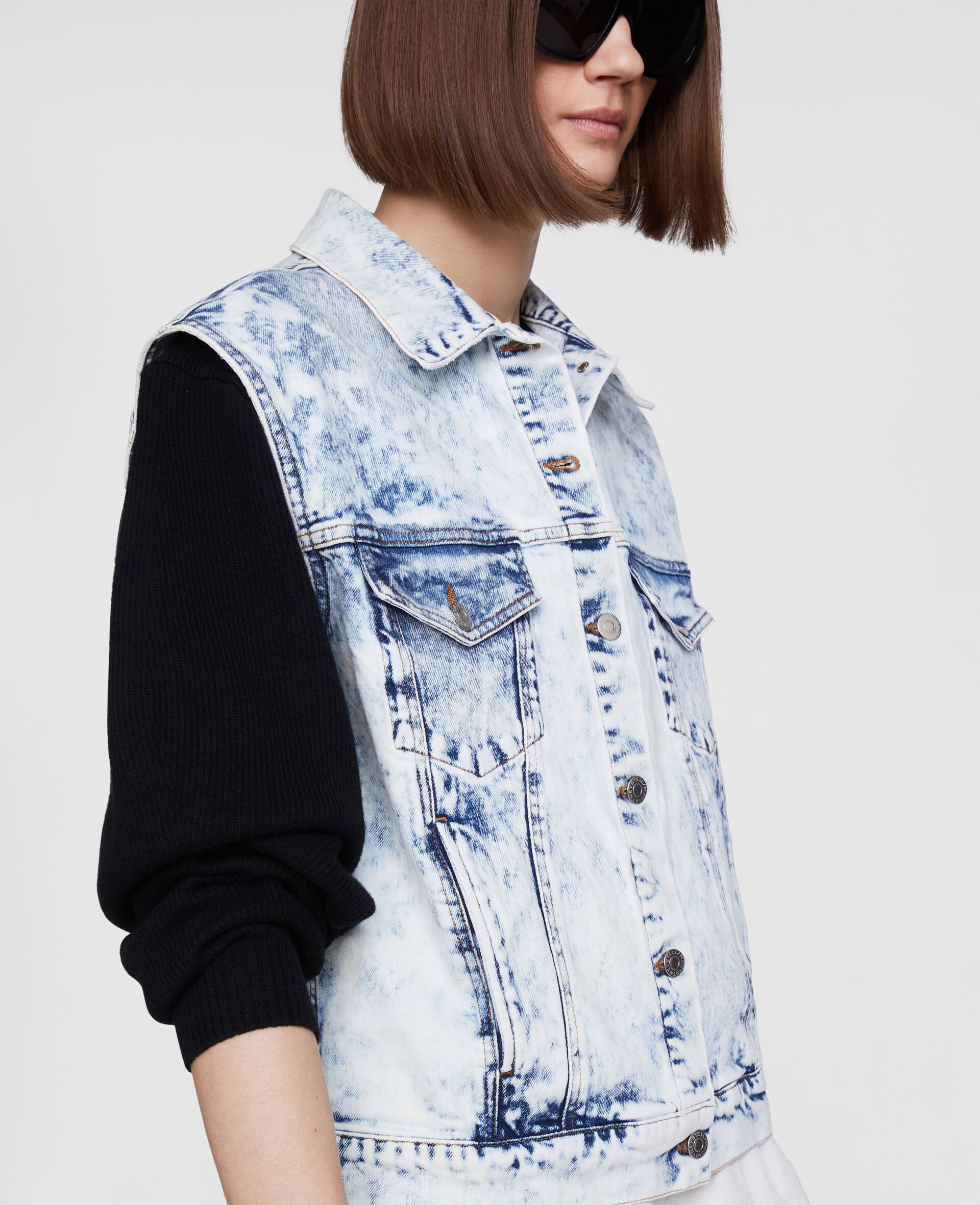 Washed Denim Gilet - 4