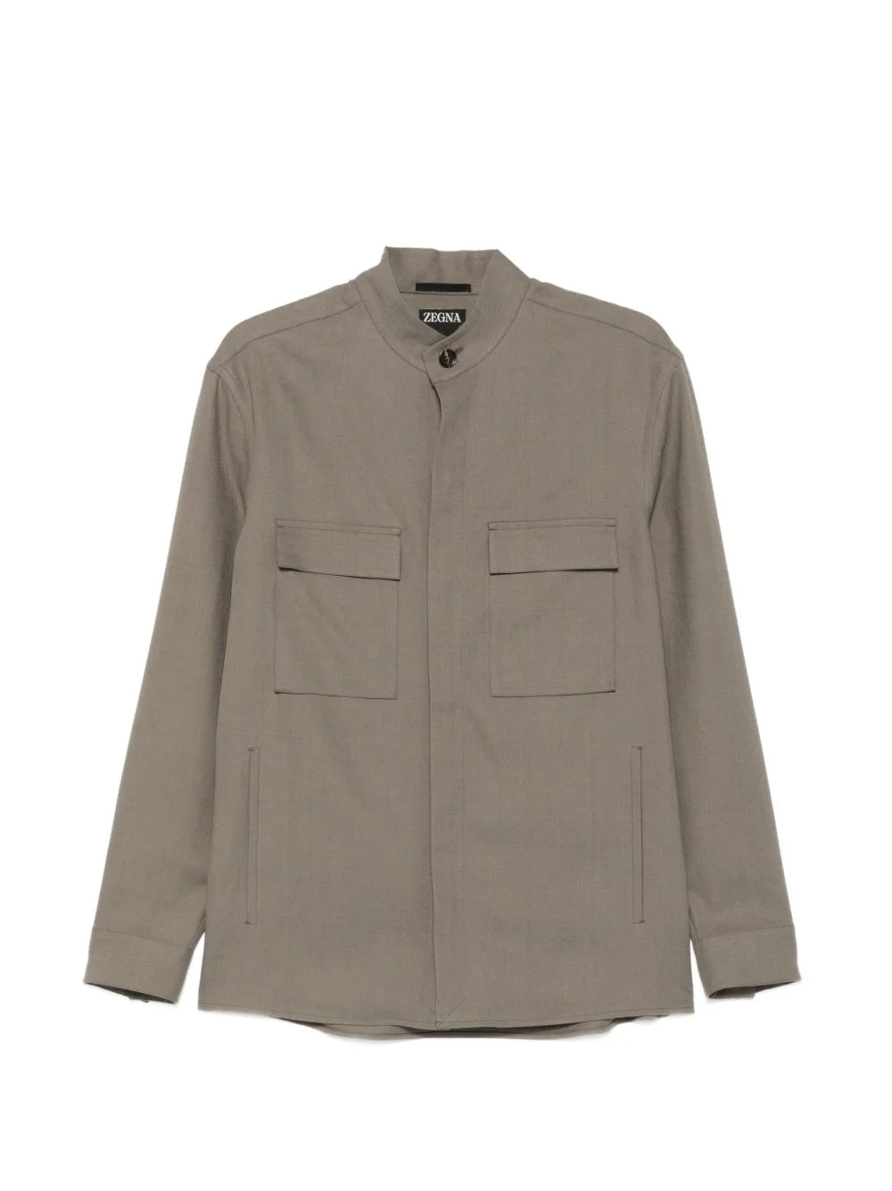 flap-pockets shirt jacket - 1