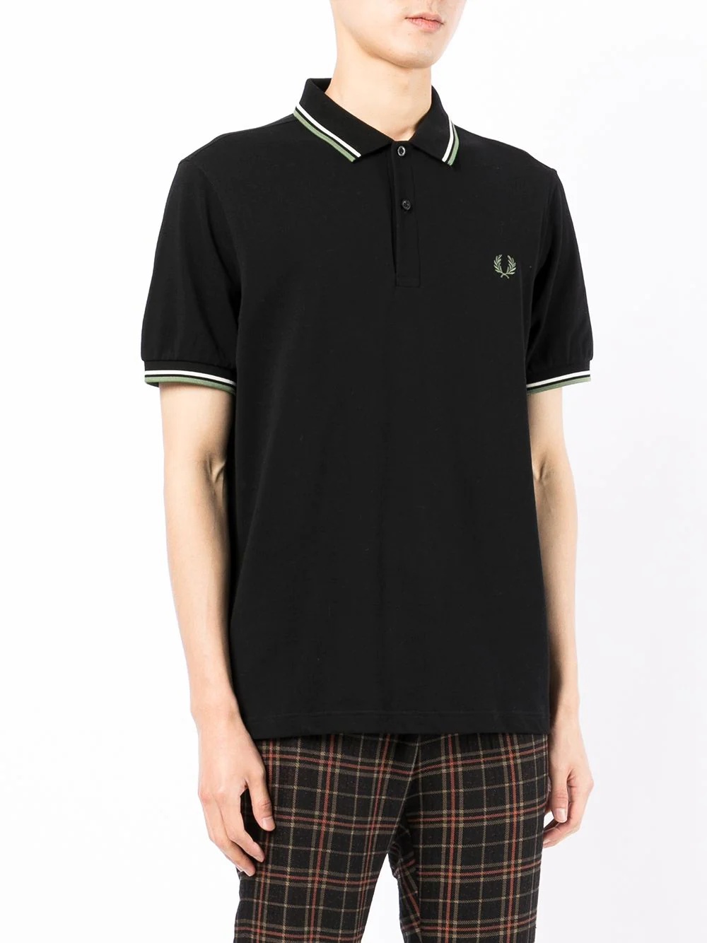 embroidered-logo polo shirt - 3