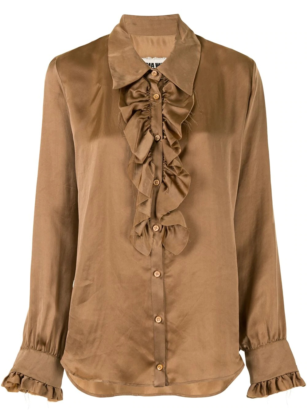 ruffle placket shirt - 1