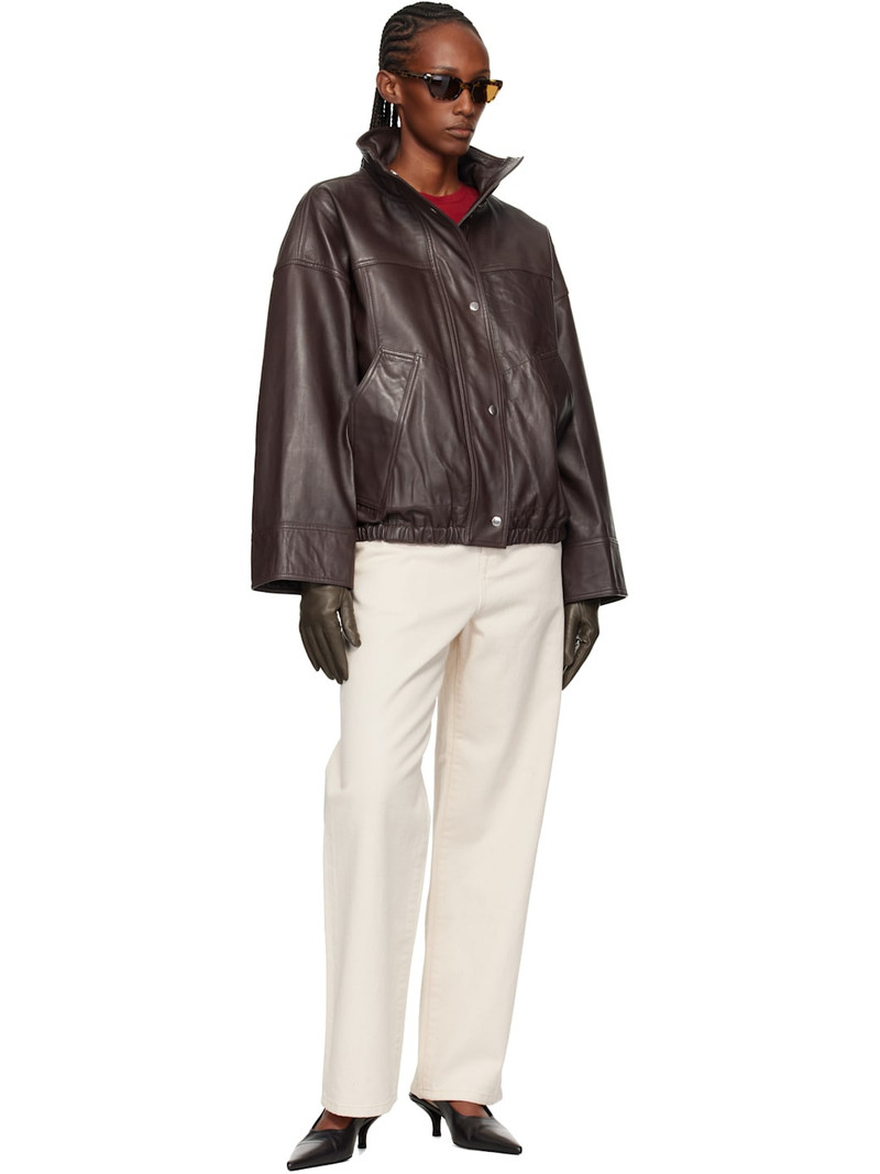 RÓHE Brown Reinvented Leather Jacket outlook