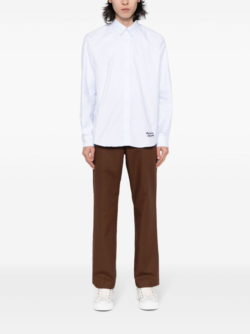 Maison Kitsuné logo-embroidered cotton shirt outlook