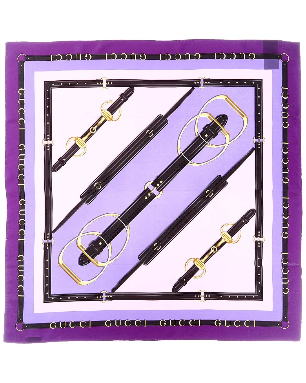 Gucci Printed Silk Twill Carre - 1