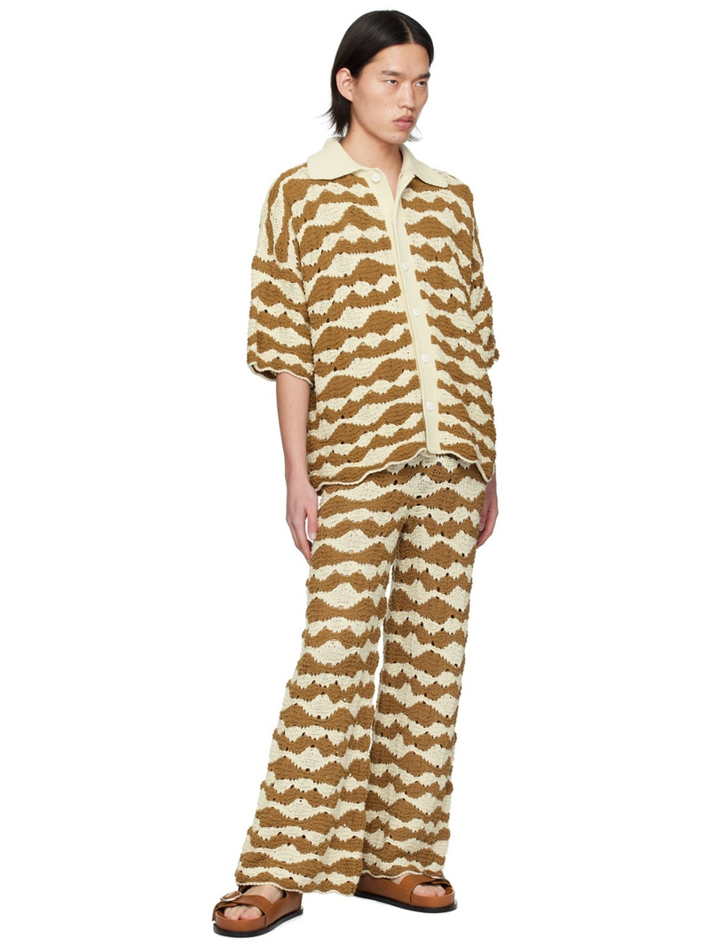 BONSAI Brown & Beige Punzonato Shirt outlook