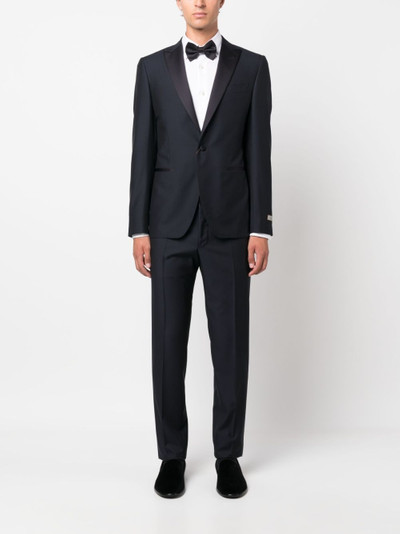 Canali satin-trim single-breasted wool suit outlook