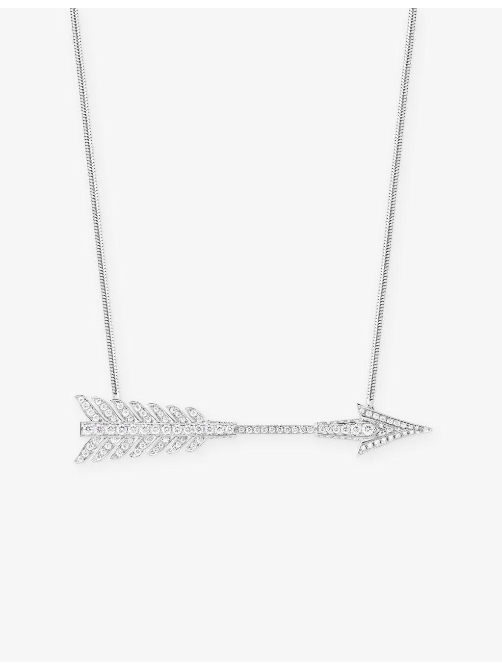 Fleche 18ct White-Gold And 0.65ct Diamond Pendant Necklace - 4