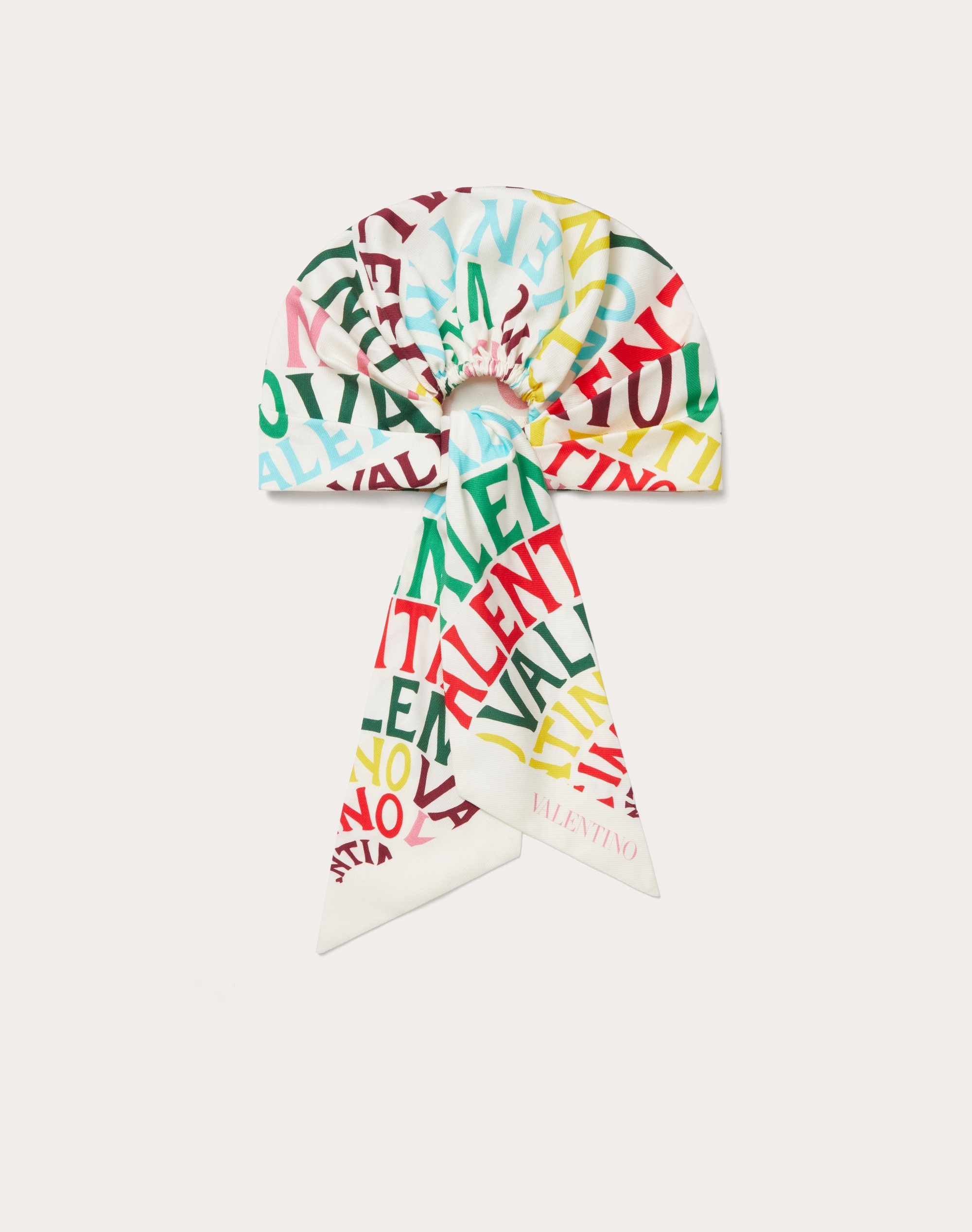 VALENTINO ESCAPE HEADBAND WITH VALENTINO LOOP PRINT IN COTTON AND SILK - 3