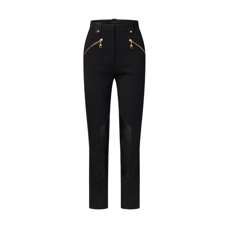 Leather Accent Riding Pants 1