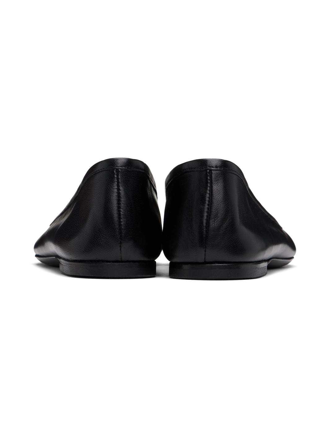 Black Round Toe Ami De Cœur Ballerina Flats - 2