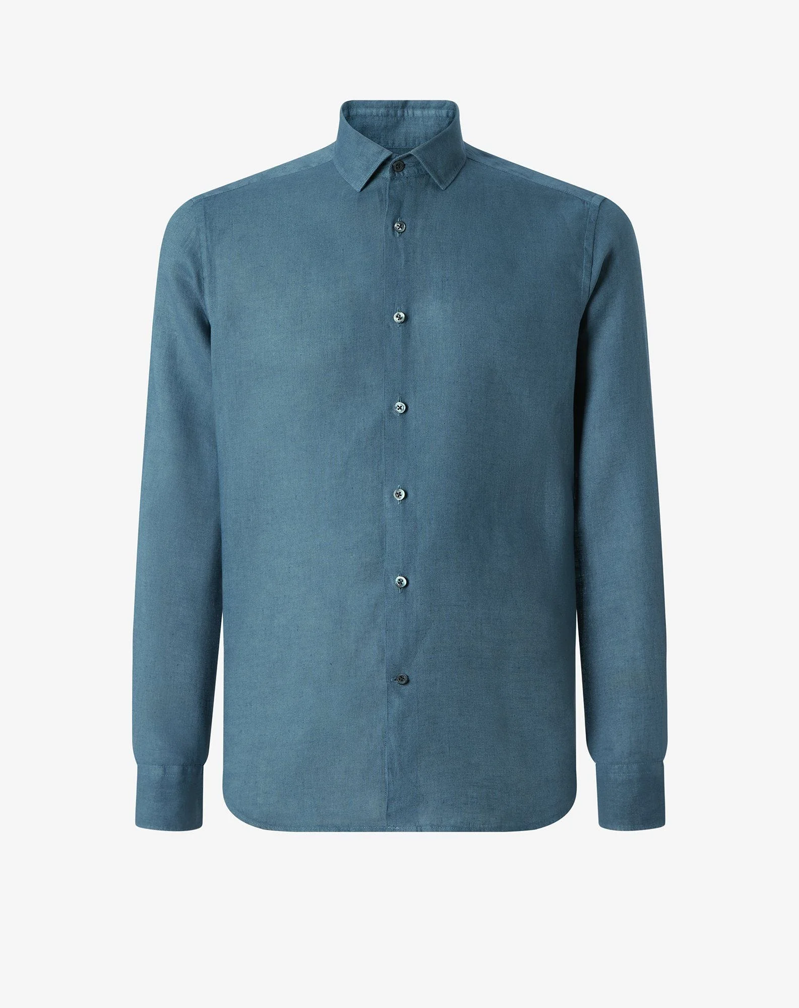 Light blue pure linen shirt - 1