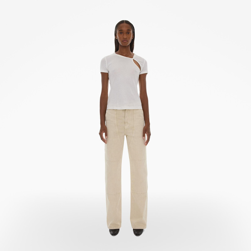 Helmut Lang ASYMMETRICAL SLASH SHORT SLEEVE TOP outlook