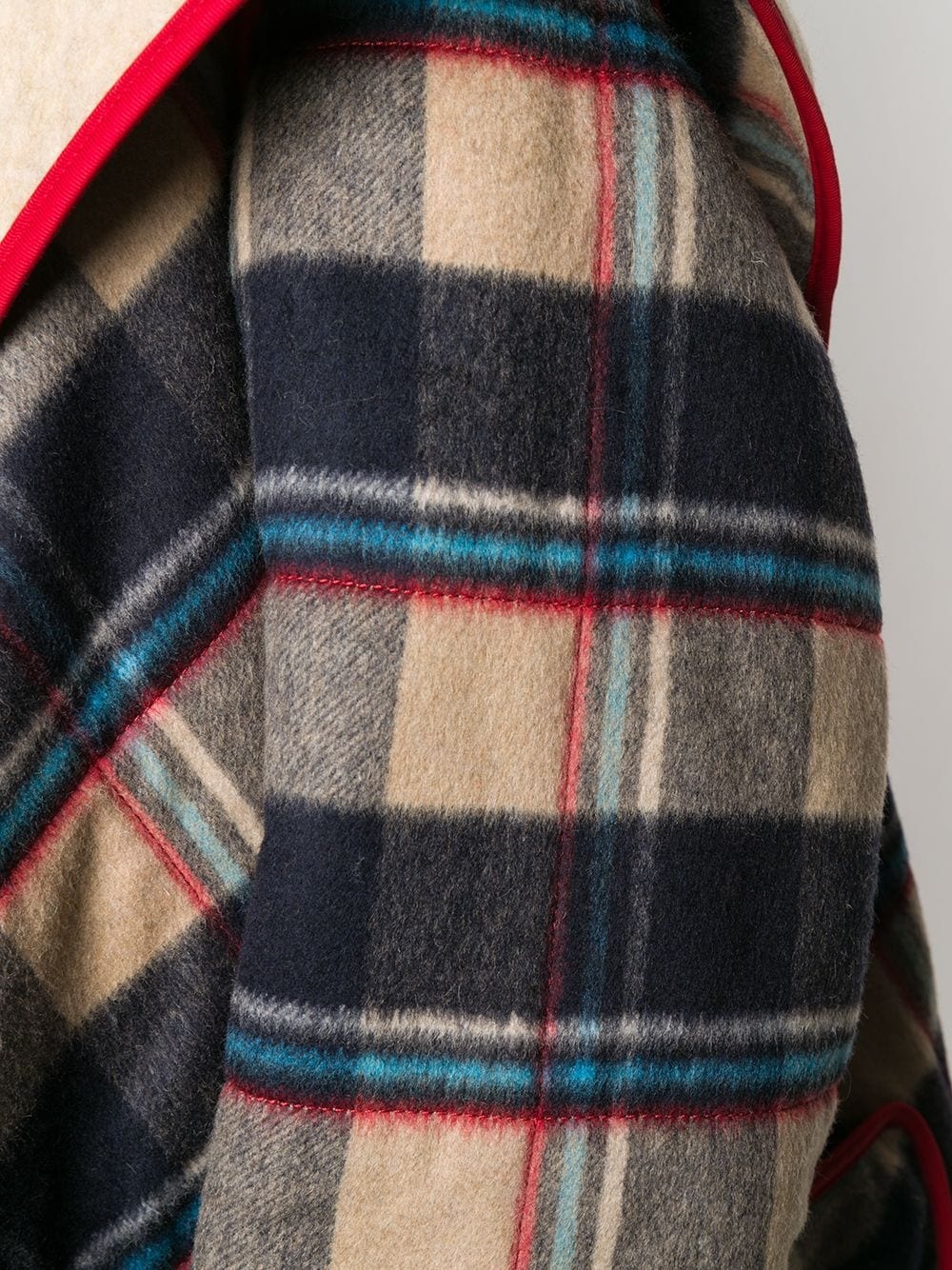 oversize plaid coat - 5