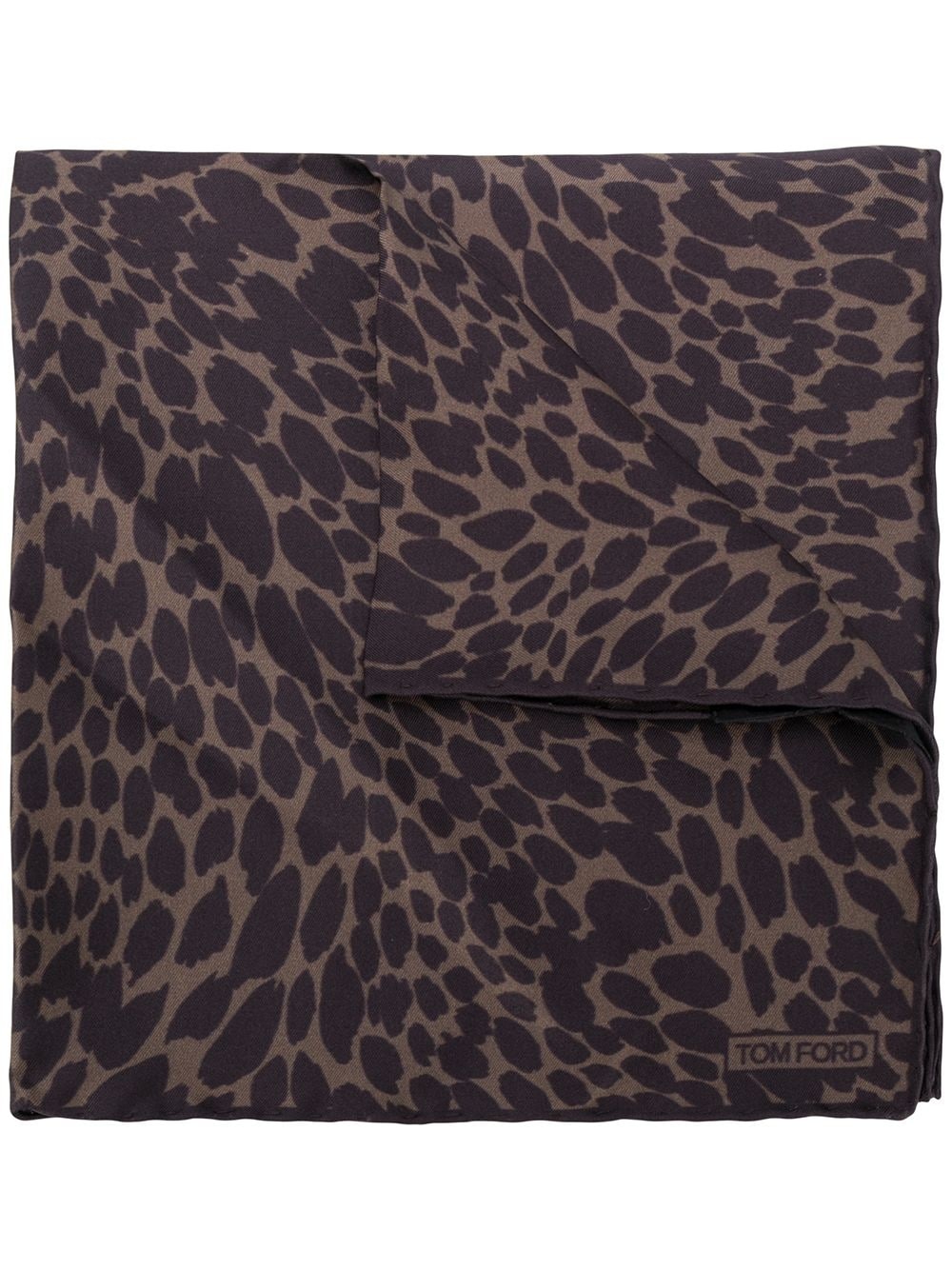 animal-print silk scarf - 1