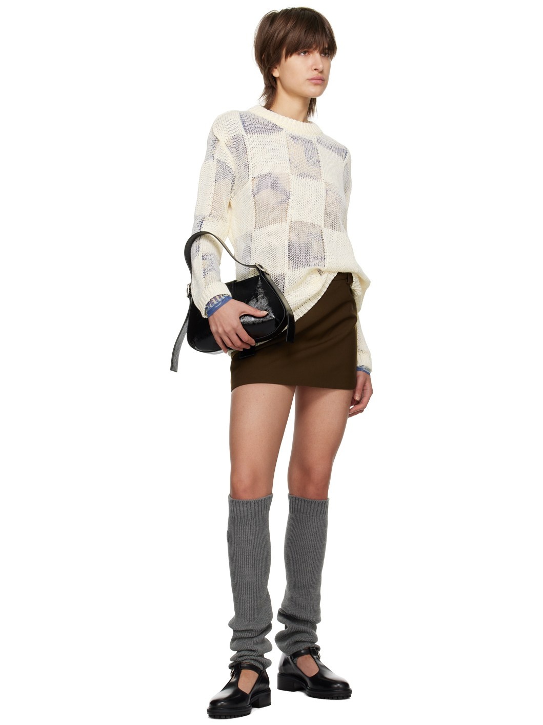 Off-White Checkerboard Sweater - 4