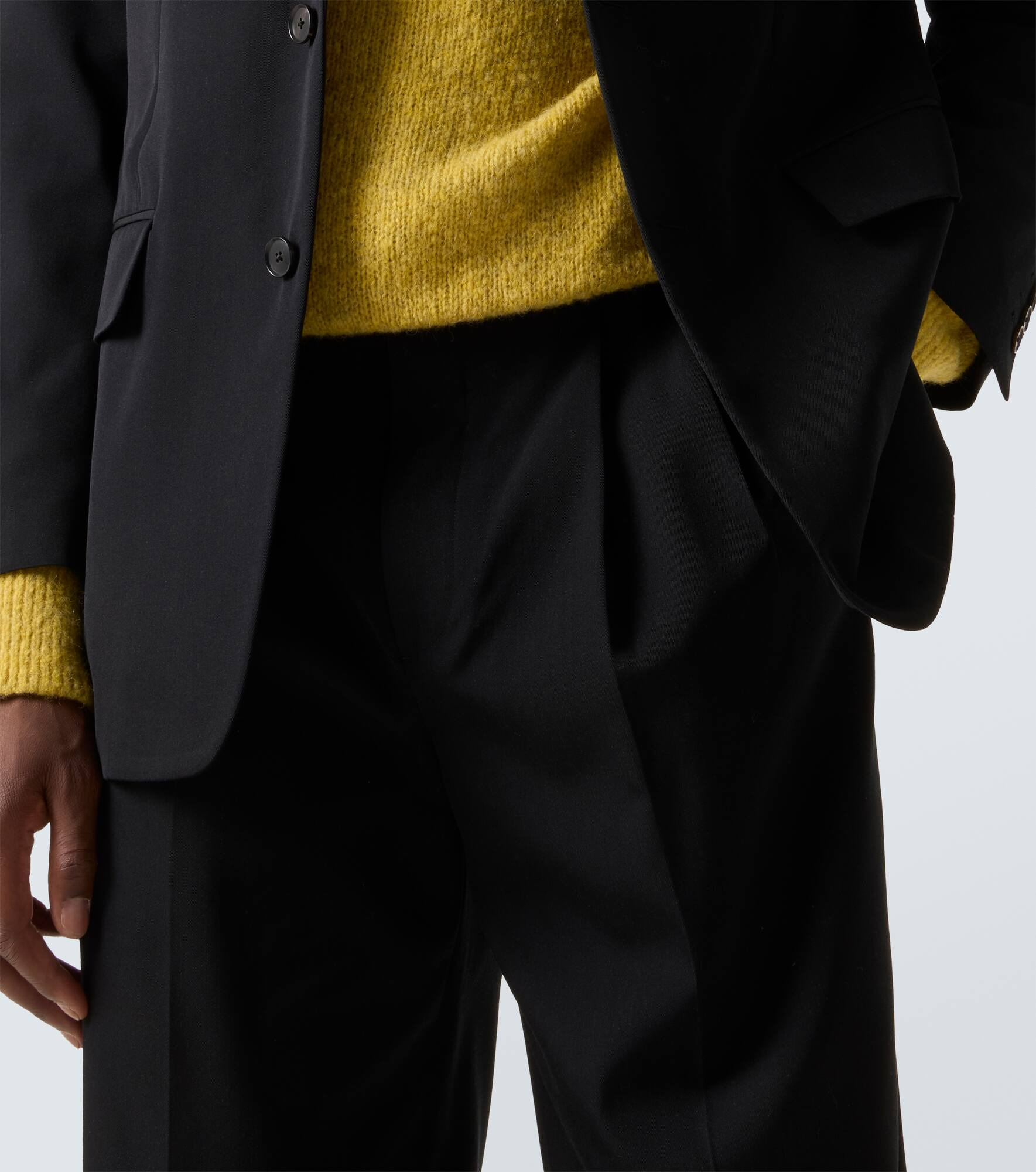 Wool gabardine suit pants - 5