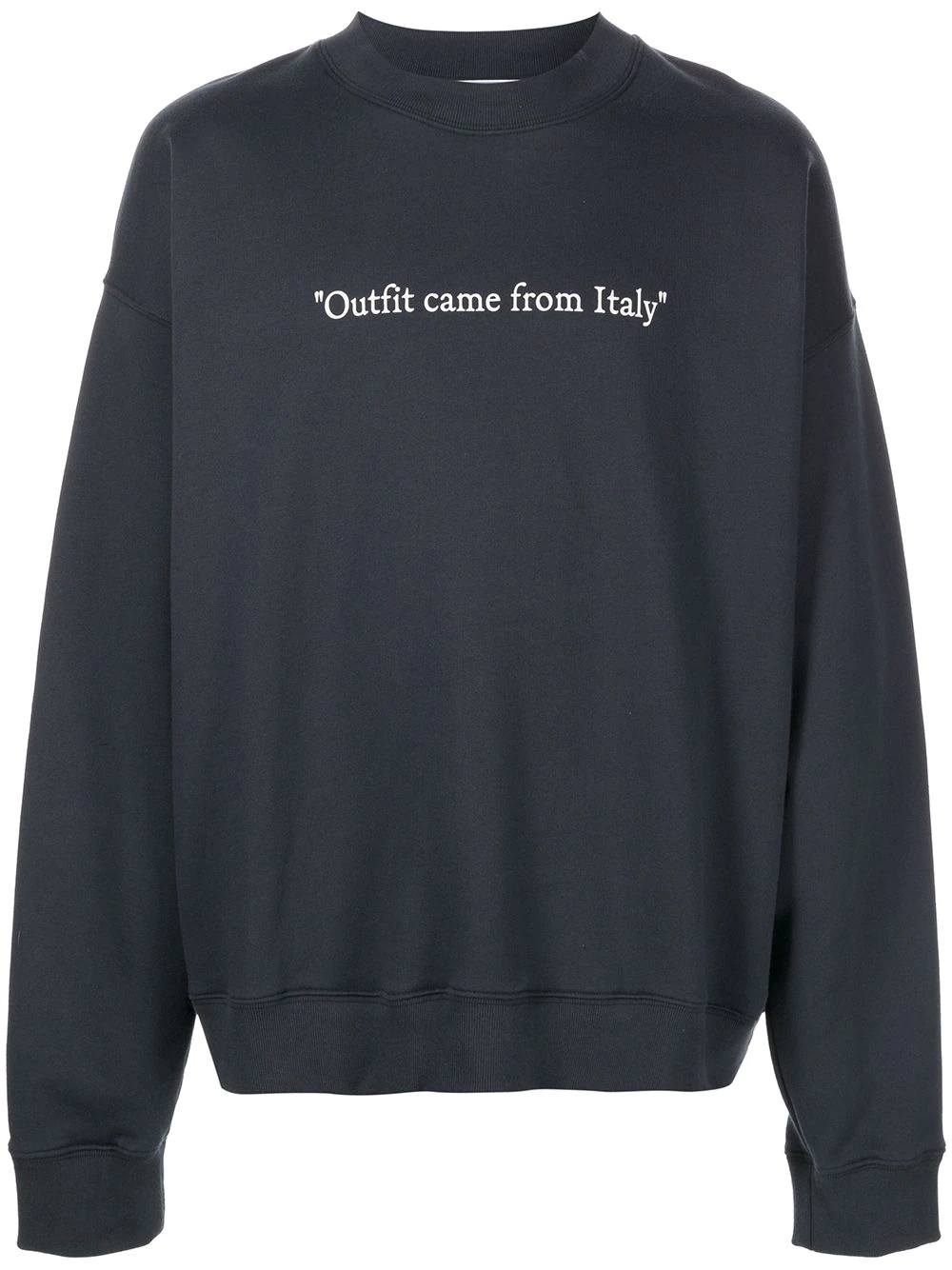 logo -print cotton sweatshirt - 1