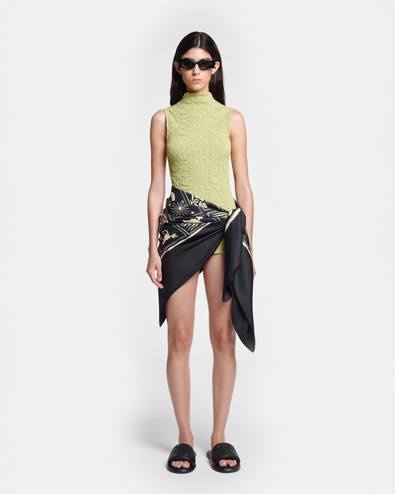 Printed Silk Scarf - 5