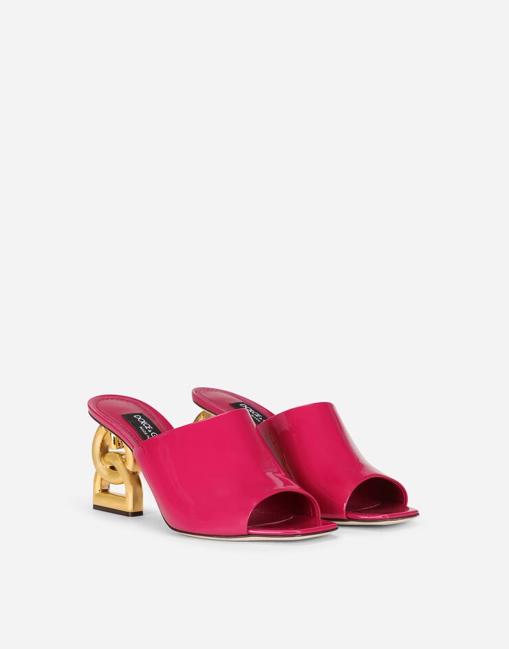 Patent leather mules with 3.5 heel - 2