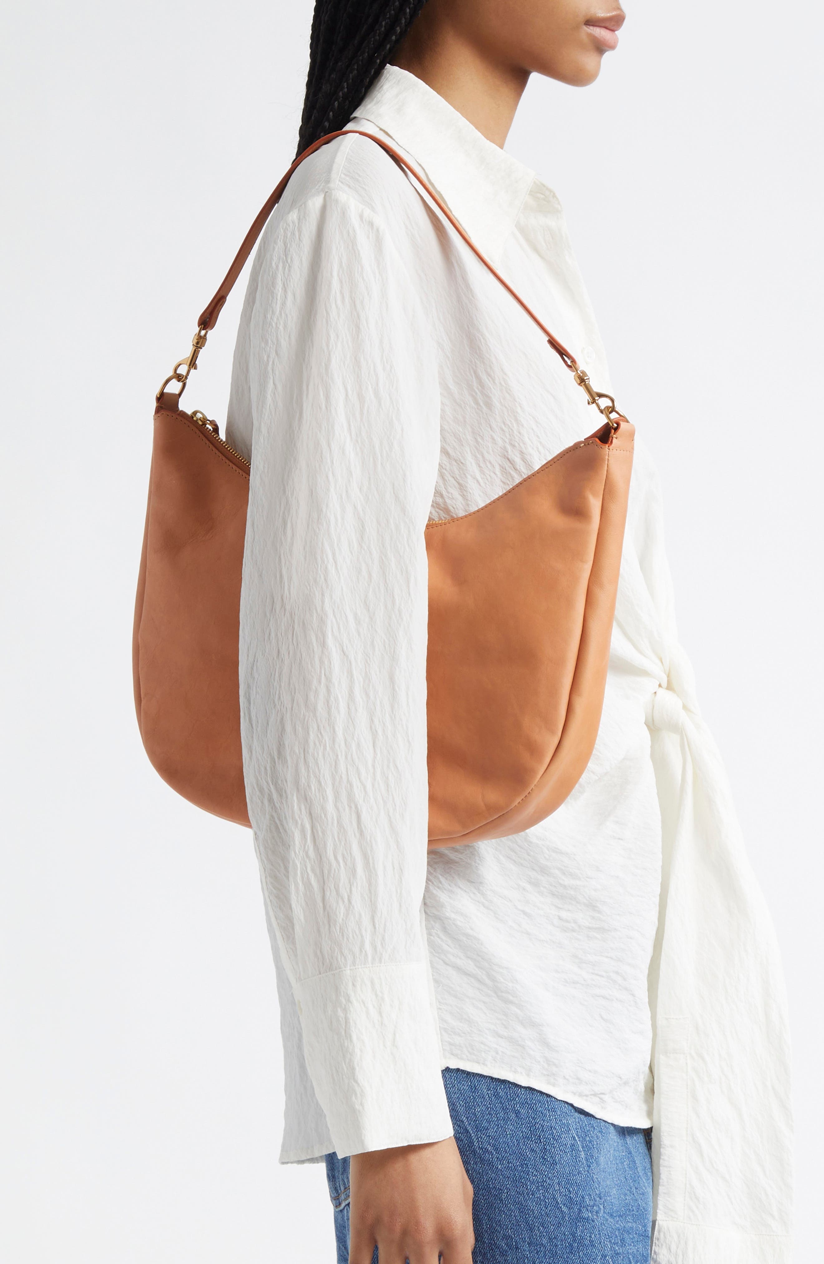 Mansur Gavriel Swing Leather Hobo Bag in Cammello at Nordstrom - 2