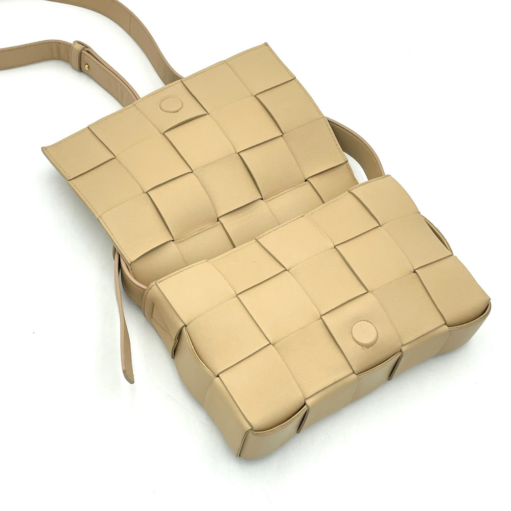 Bottega - Bottega Veneta Beige Cassette Crossbody Bag - 11