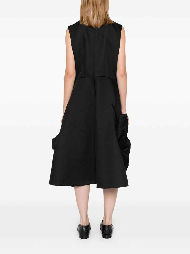 rose-appliqué midi skirt 4