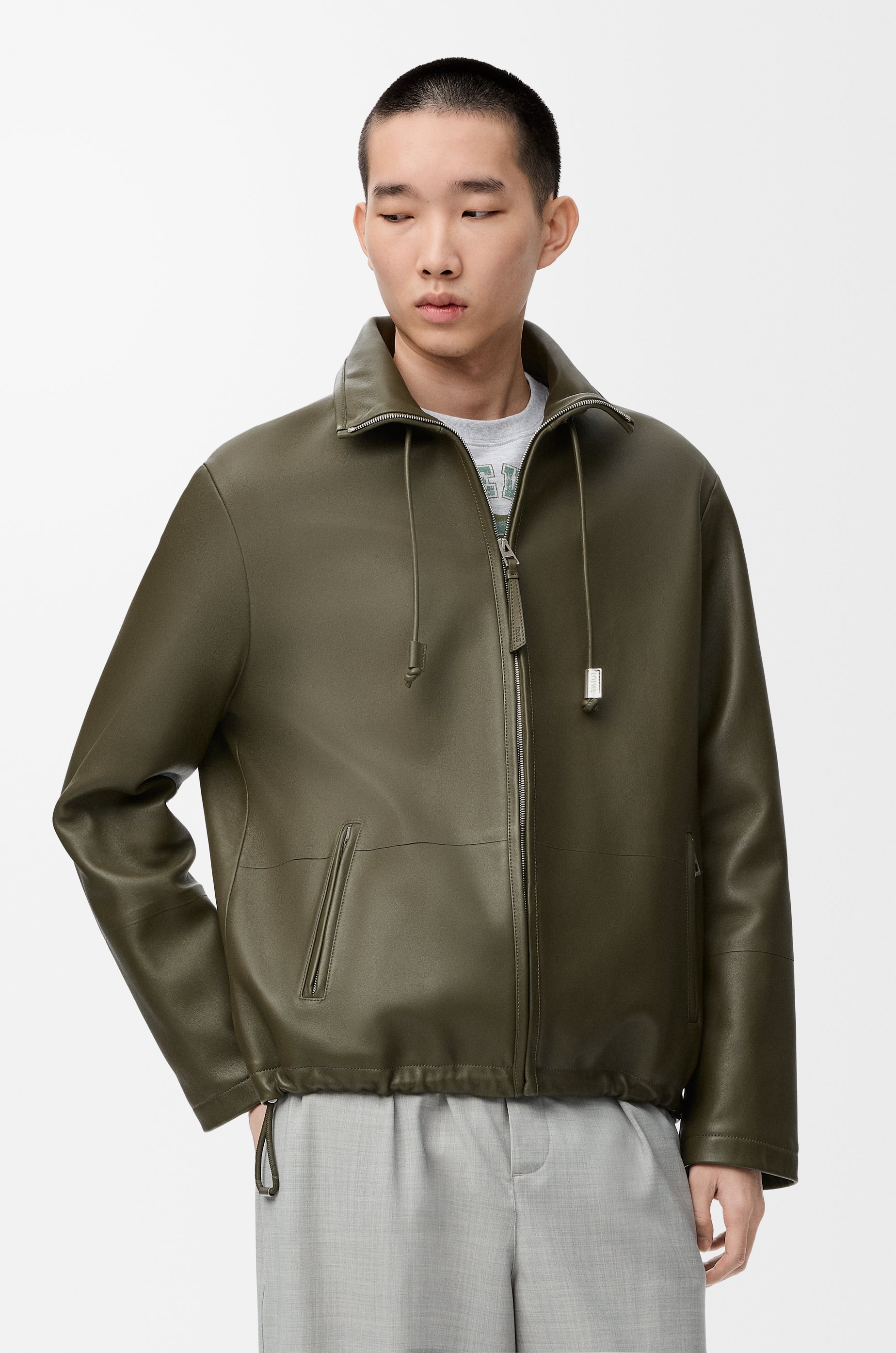 Zip-up jacket in nappa lambskin - 3