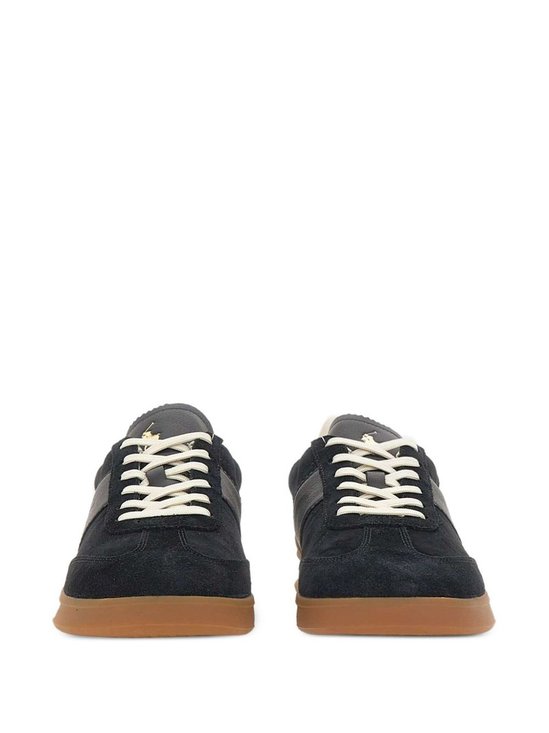 logo-detail leather sneakers 3