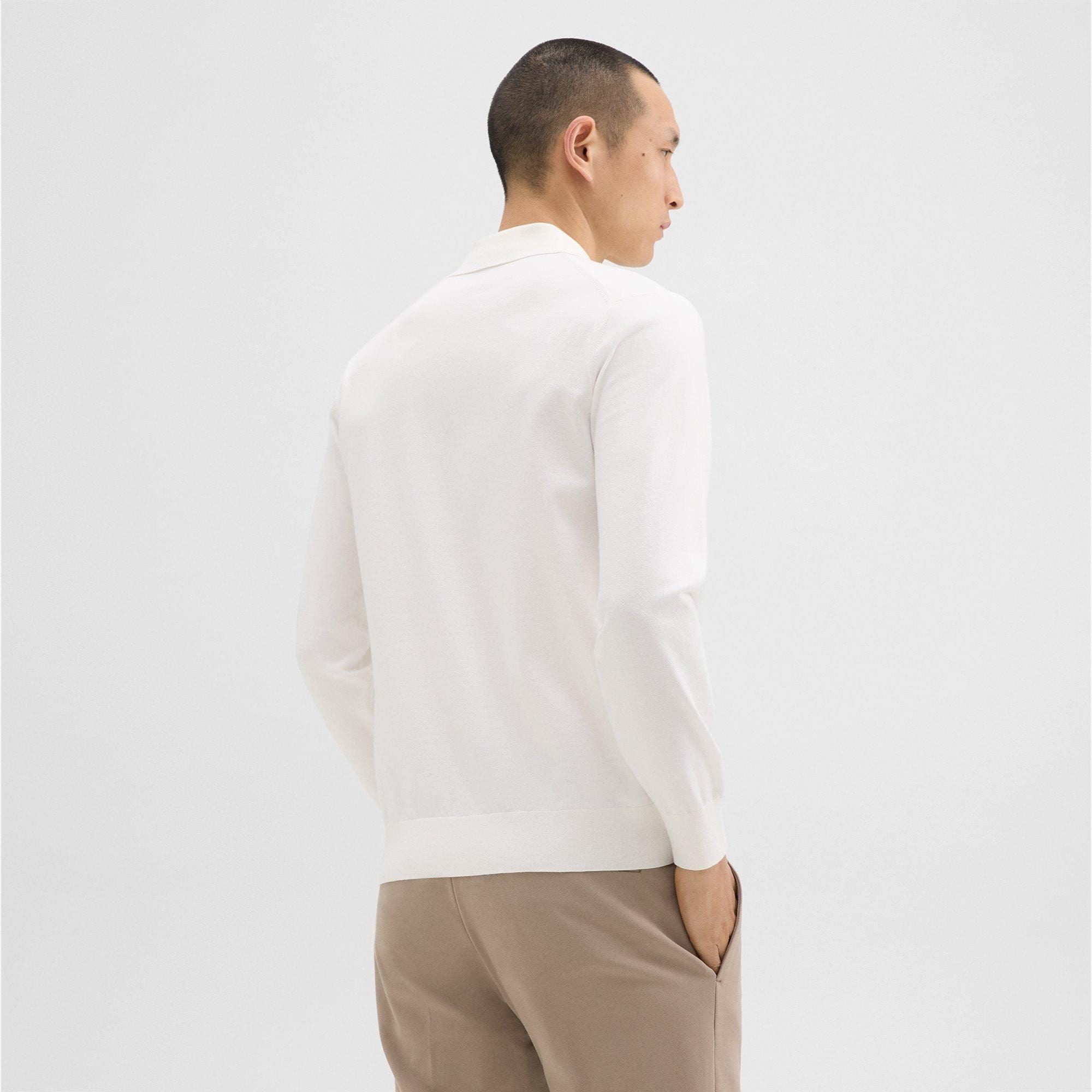 Goris Long-Sleeve Polo Shirt in Light Bilen - 4