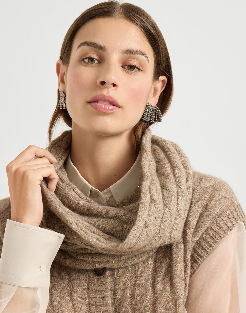 Dazzling mohair knit snood 3