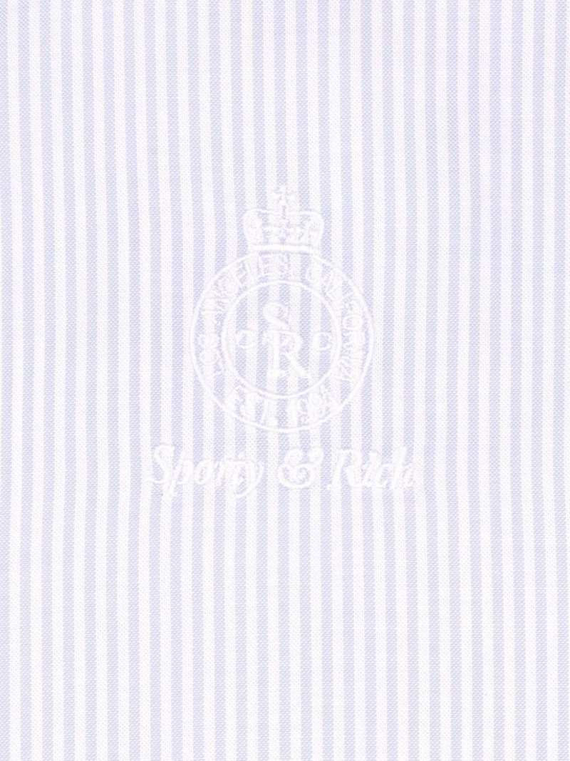 Sporty & Rich crown-logo striped Oxford shirt outlook