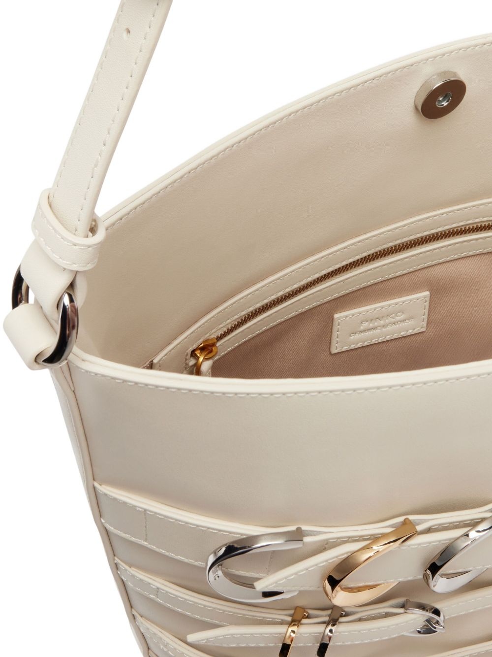 belted-detail bucket bag - 4