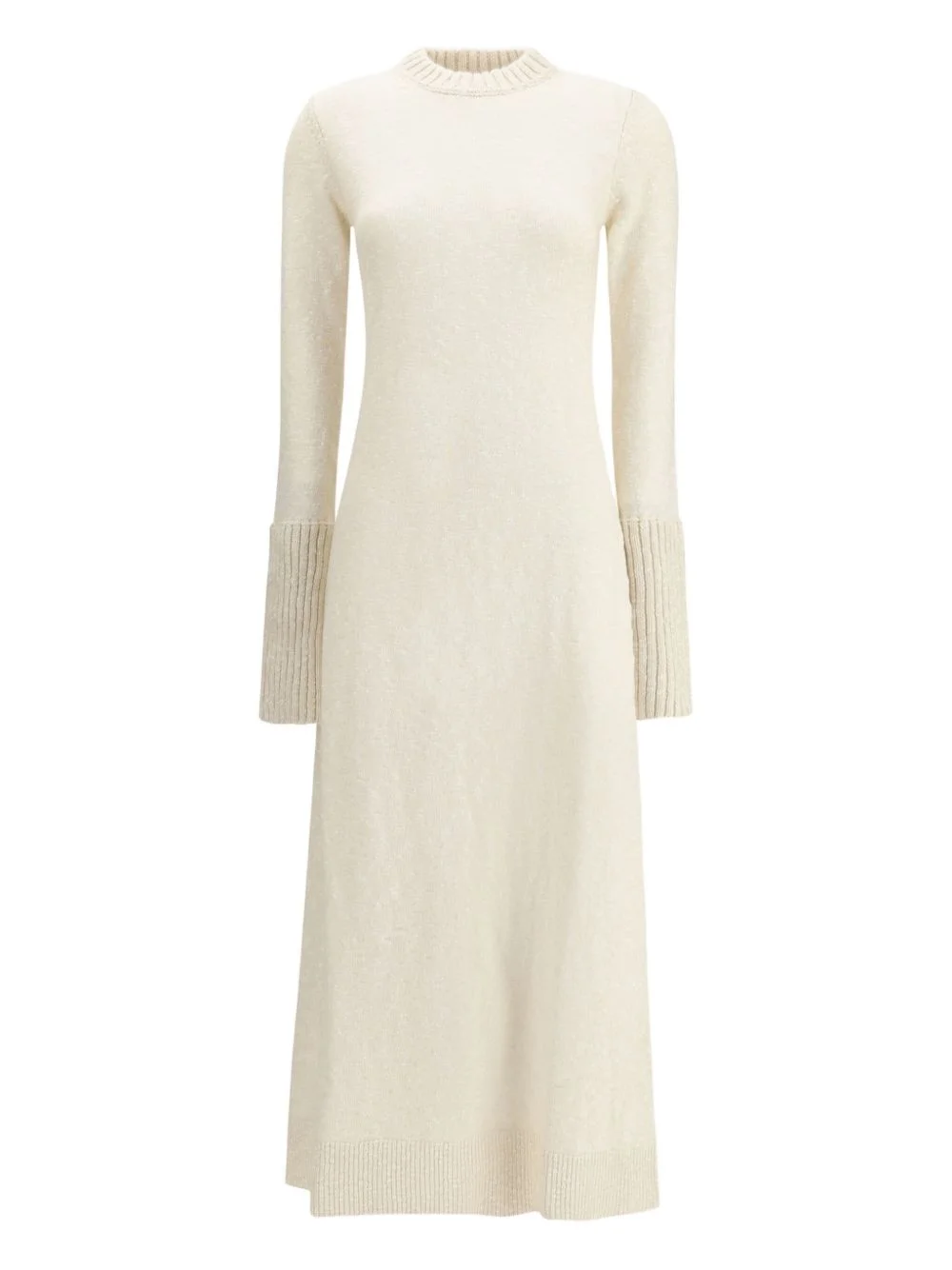 Morena ribbed-cuff long dress - 1