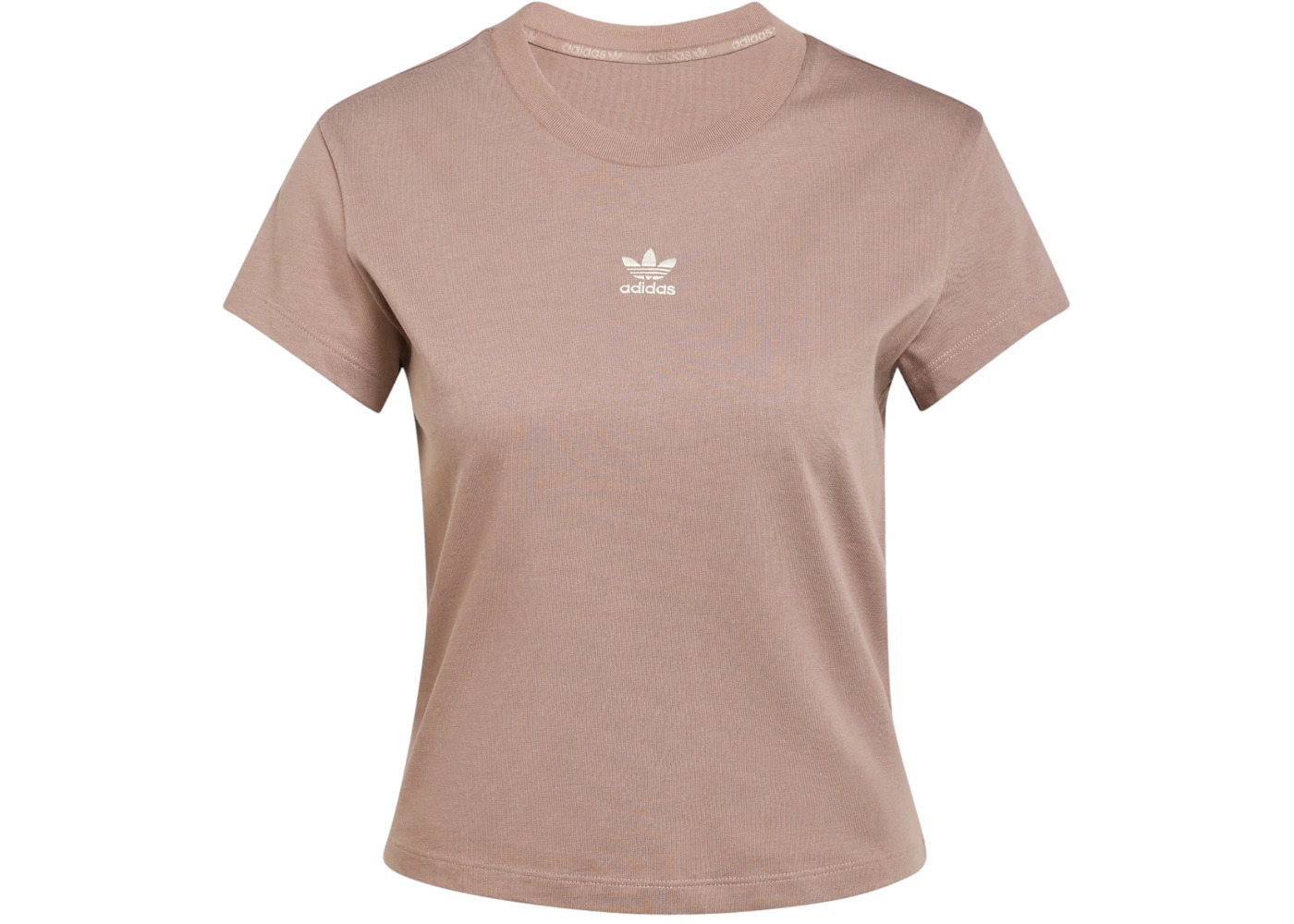 adidas Women's Essentials Slim T-Shirt Trace Brown - 1