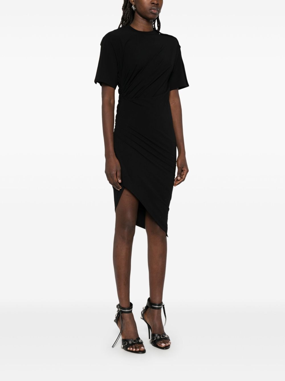 piercing-detail midi dress - 3