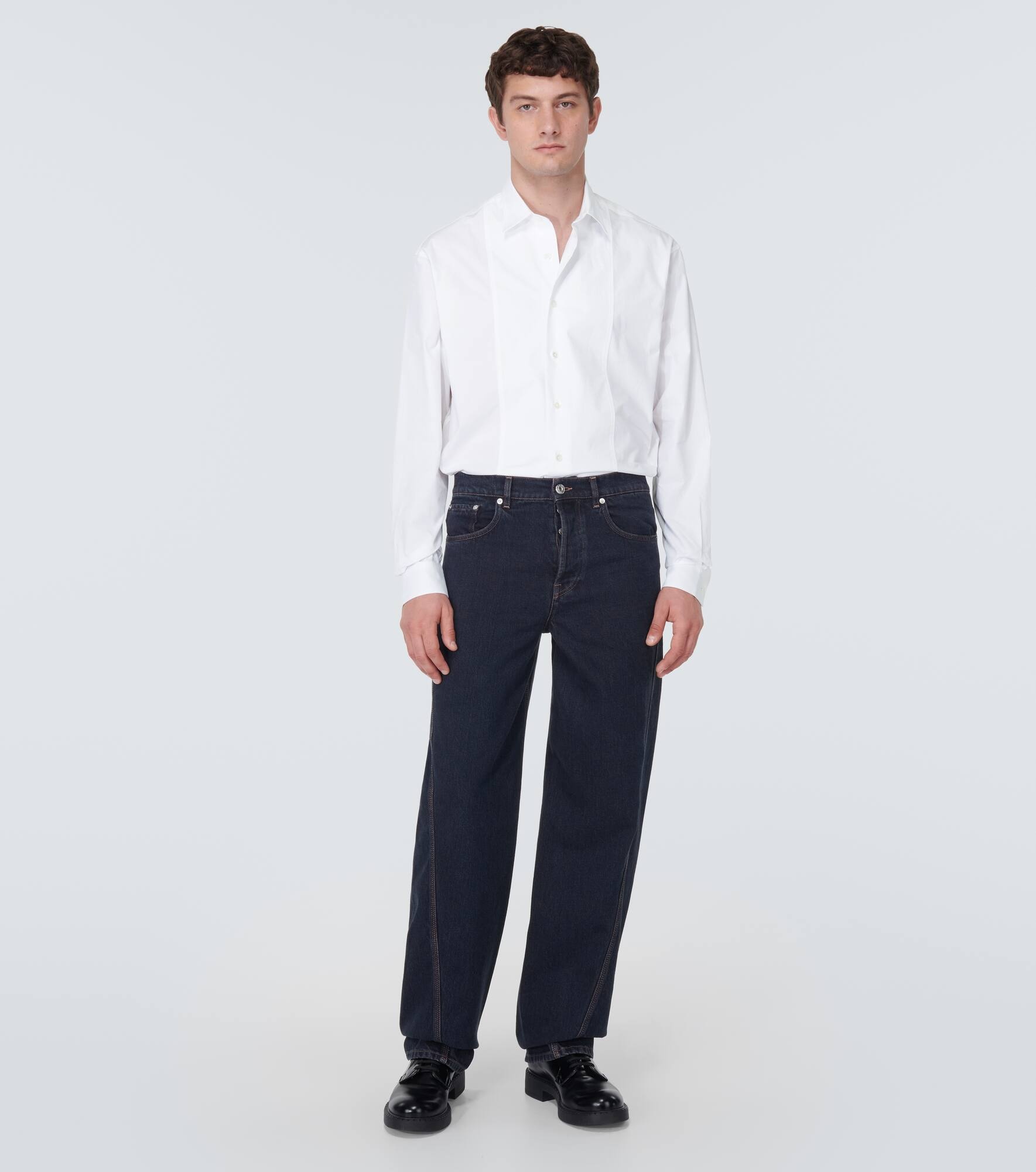 Paneled straight jeans - 2