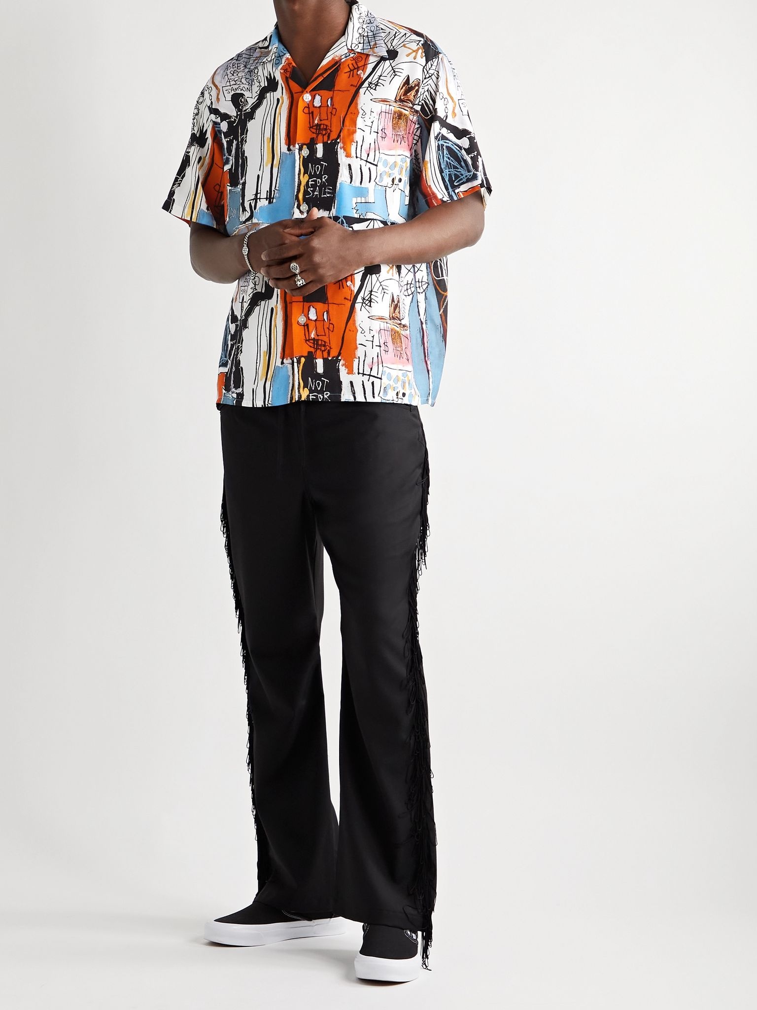 + Jean-Michel Basquiat Camp-Collar Printed Woven Shirt - 2