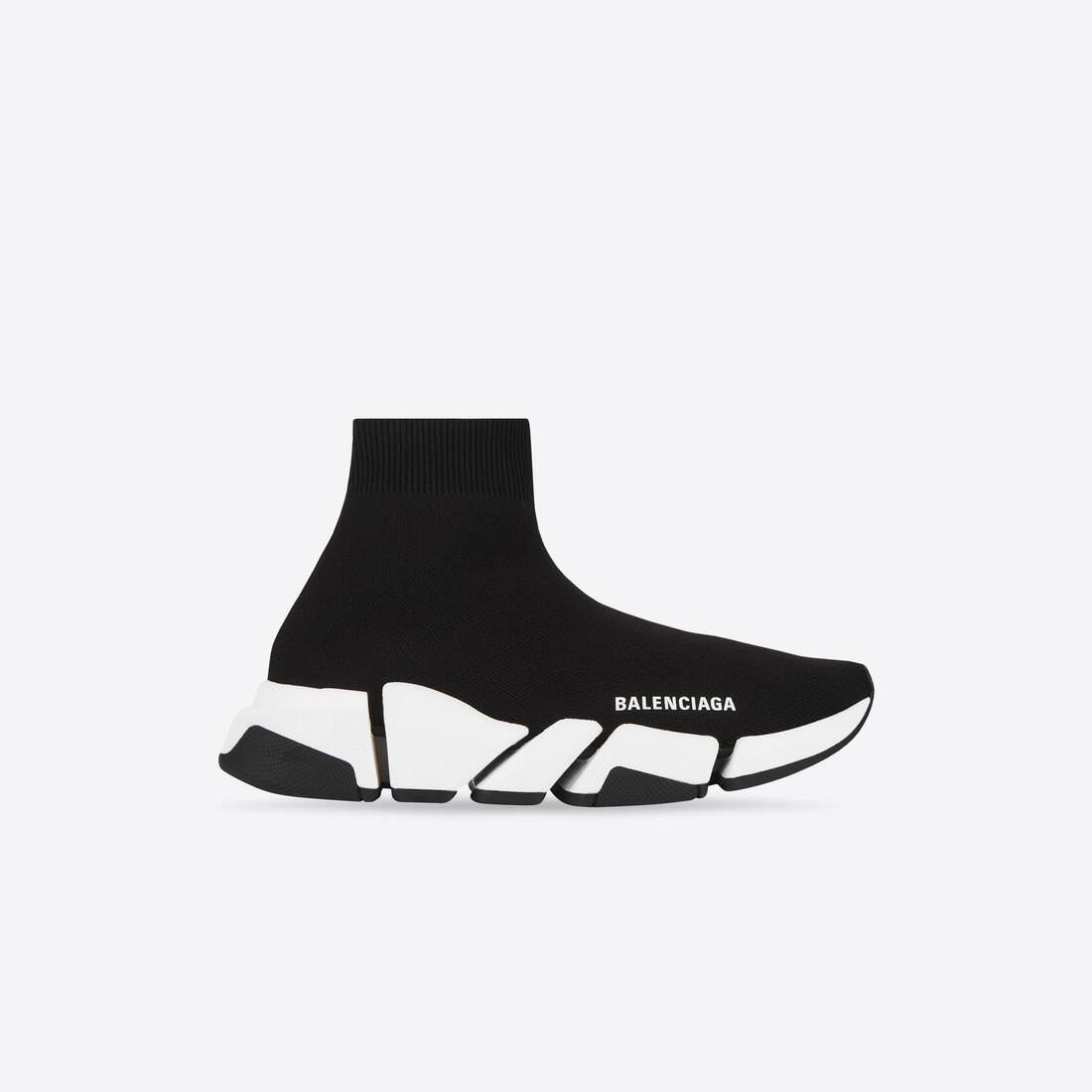 Women's Speed 2.0 Recycled Knit Sneaker Bicolor Sole in Black/white - 1