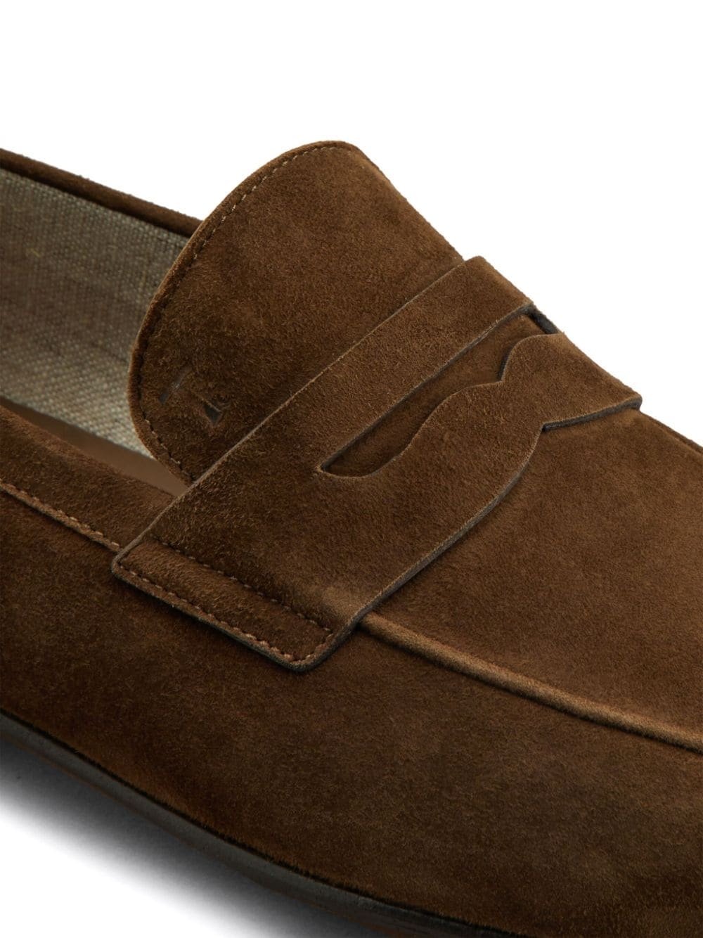 flat rubber sole suede loafers - 5