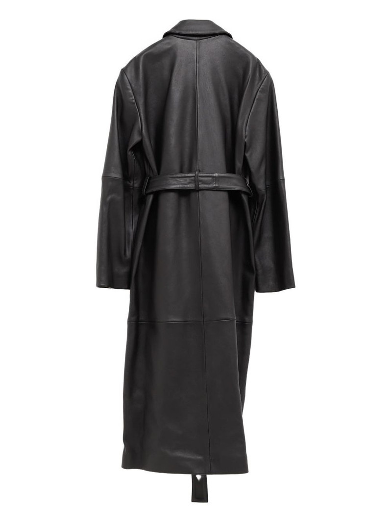 TOTEME belted leather coat outlook